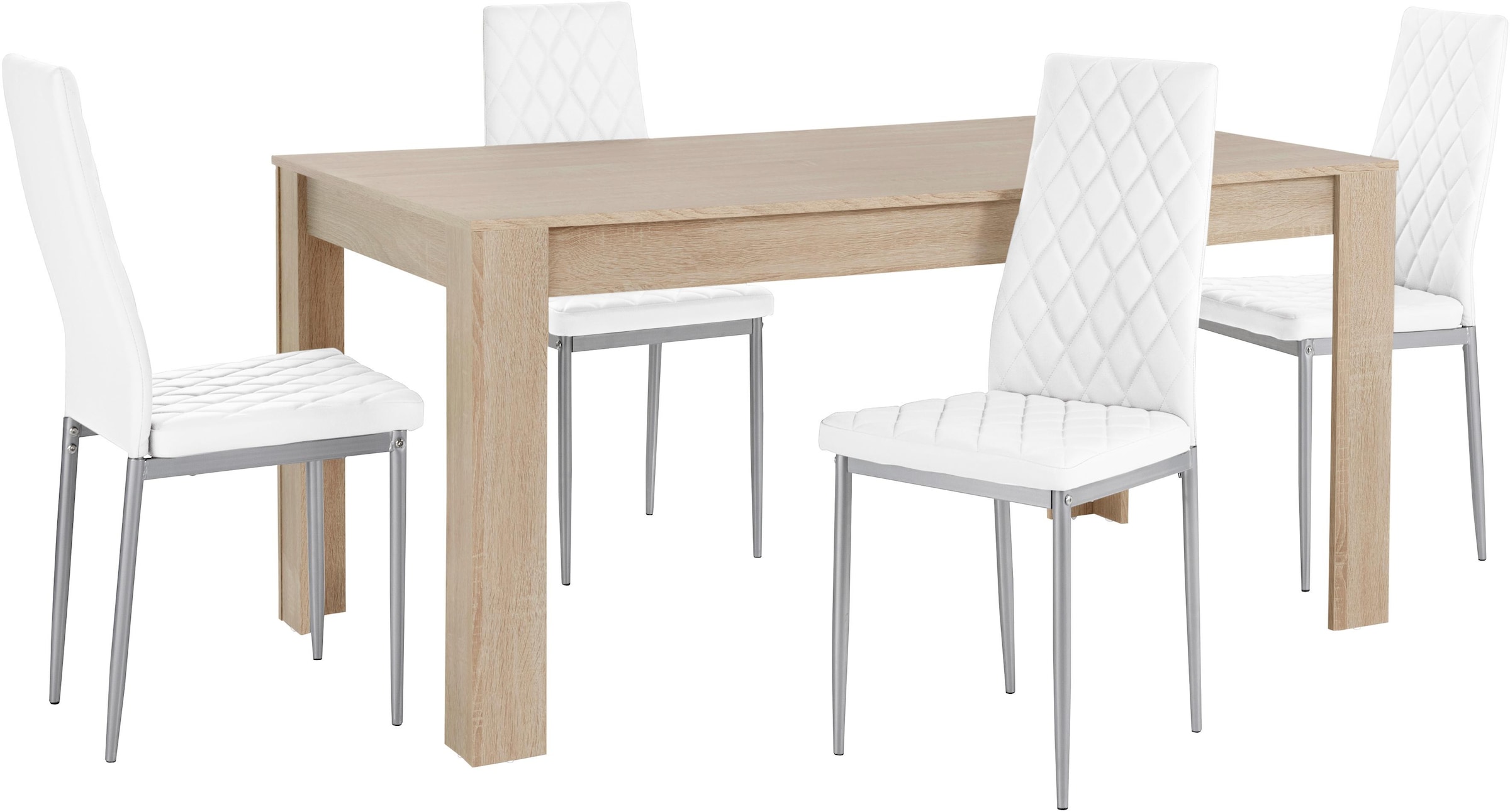 INOSIGN Essgruppe »Lynn160/Brooke« Set, 5 Stk. tlg. Tisch mit 4 Stühlen günstig online kaufen