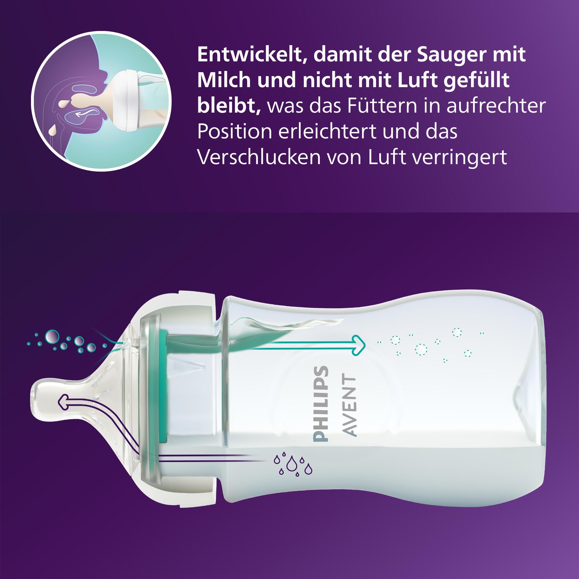 Philips AVENT Babyflasche »Natural Response Babyflasche« mit dem AirFree Ventil, 260ml, ab dem 1. Monat