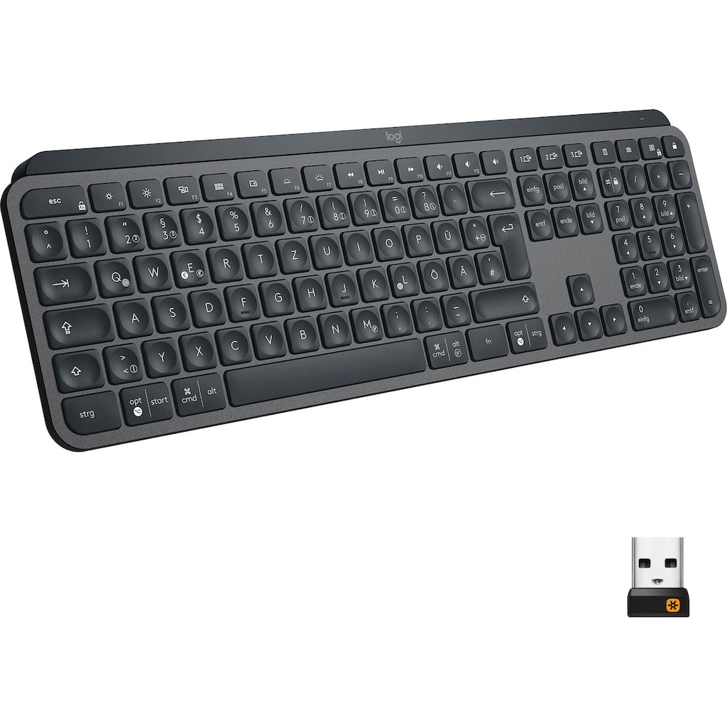 Logitech Tastatur »MX Keys Advanced«, (Antirutsch-Füße-Ziffernblock)