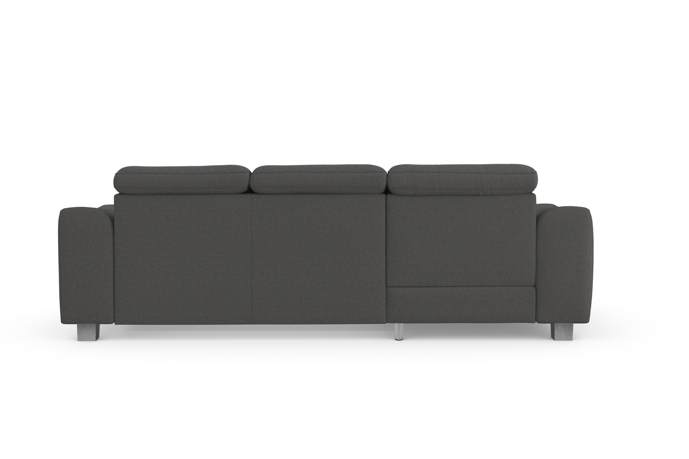 sit&more Ecksofa »Dundee L-Form«, mit Federkern und Edelstahlfüßen, wahlweise mit Kopfteilverstellung