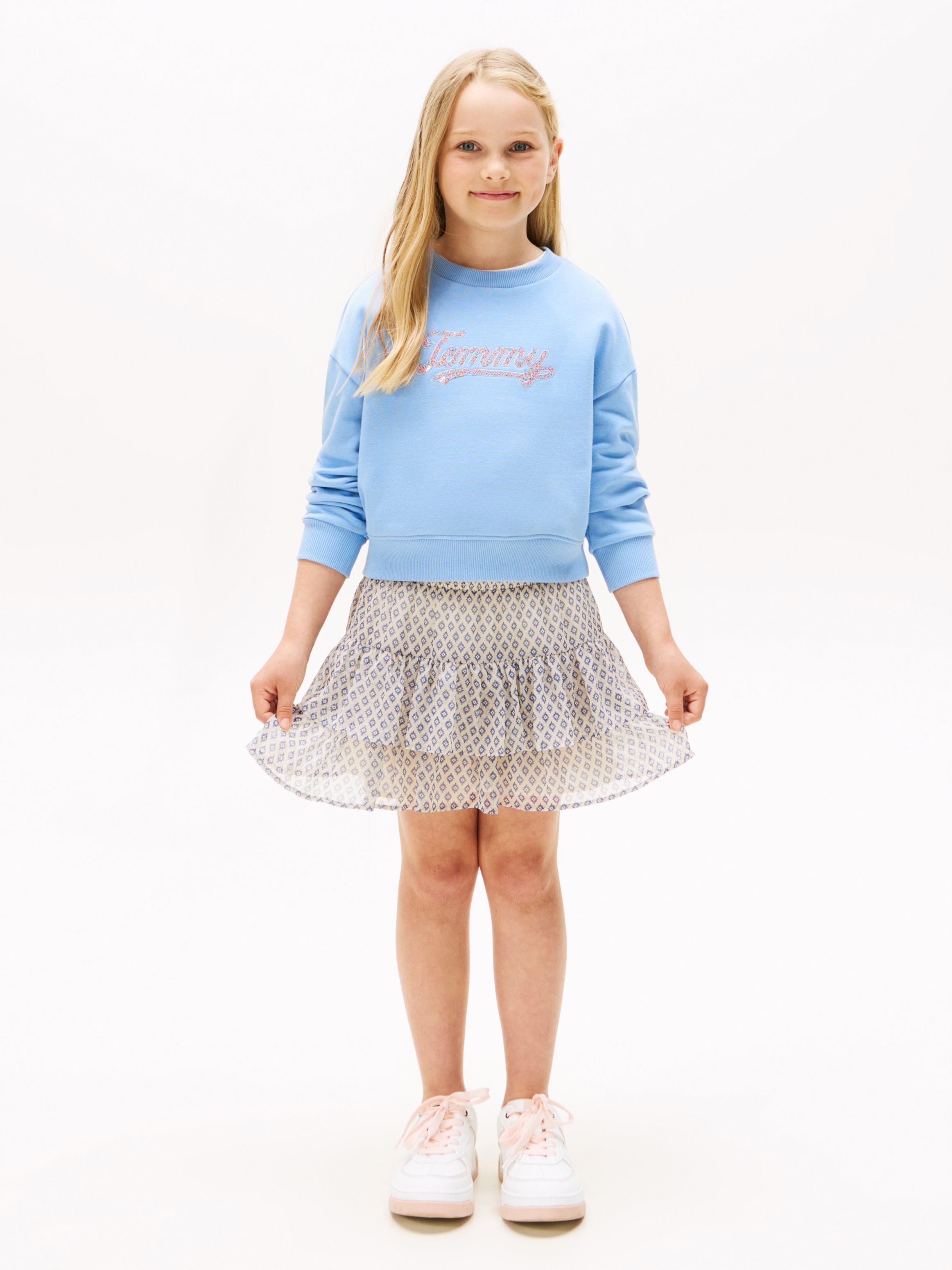 Tommy Hilfiger Sweatshirt »TOMMY SCRIPT SEQUIN SWEATSHIRT«, für Kinder bis 16 Jahre, Logo-Schriftzug mit bunten Pailletten