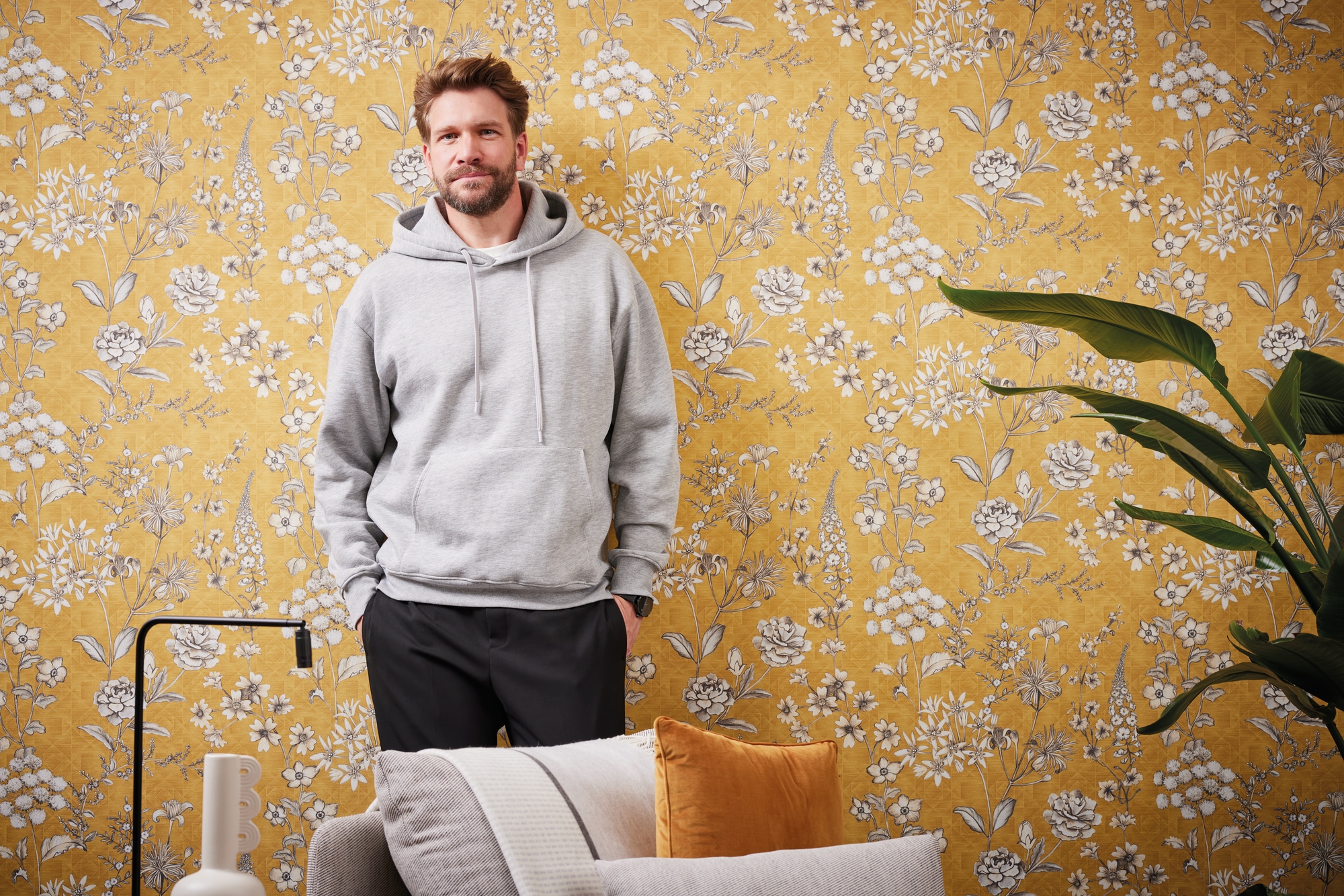 living walls Vliestapete »Metropolitan Stories. Travel Styles. Blumentapete«, matt-gemustert-neutral, Tapete Skandinavisch Skandi-Stil Floral Tapeten Wohnzimmer modern Flur