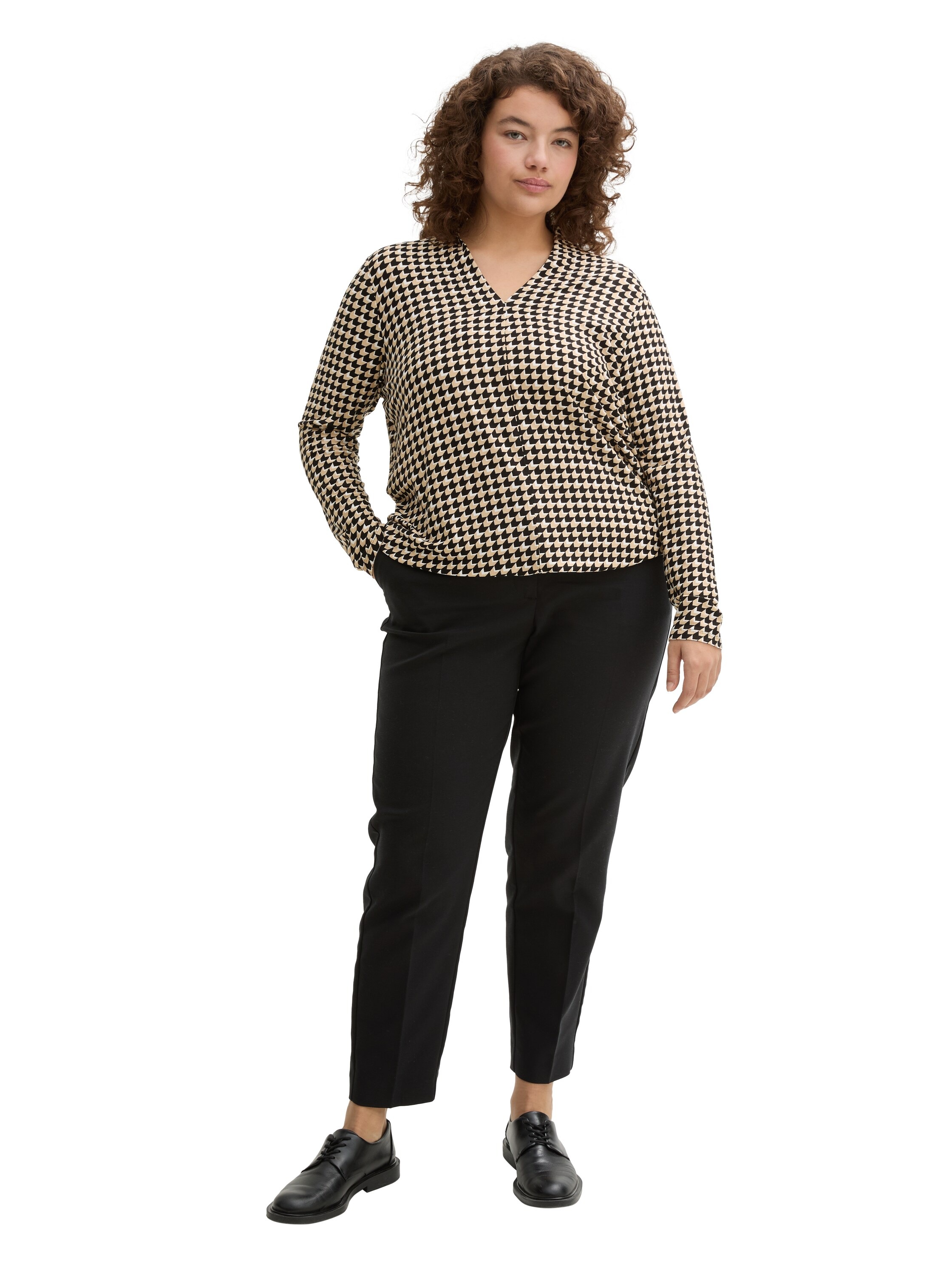 TOM TAILOR PLUS Langarmshirt, mit Muster