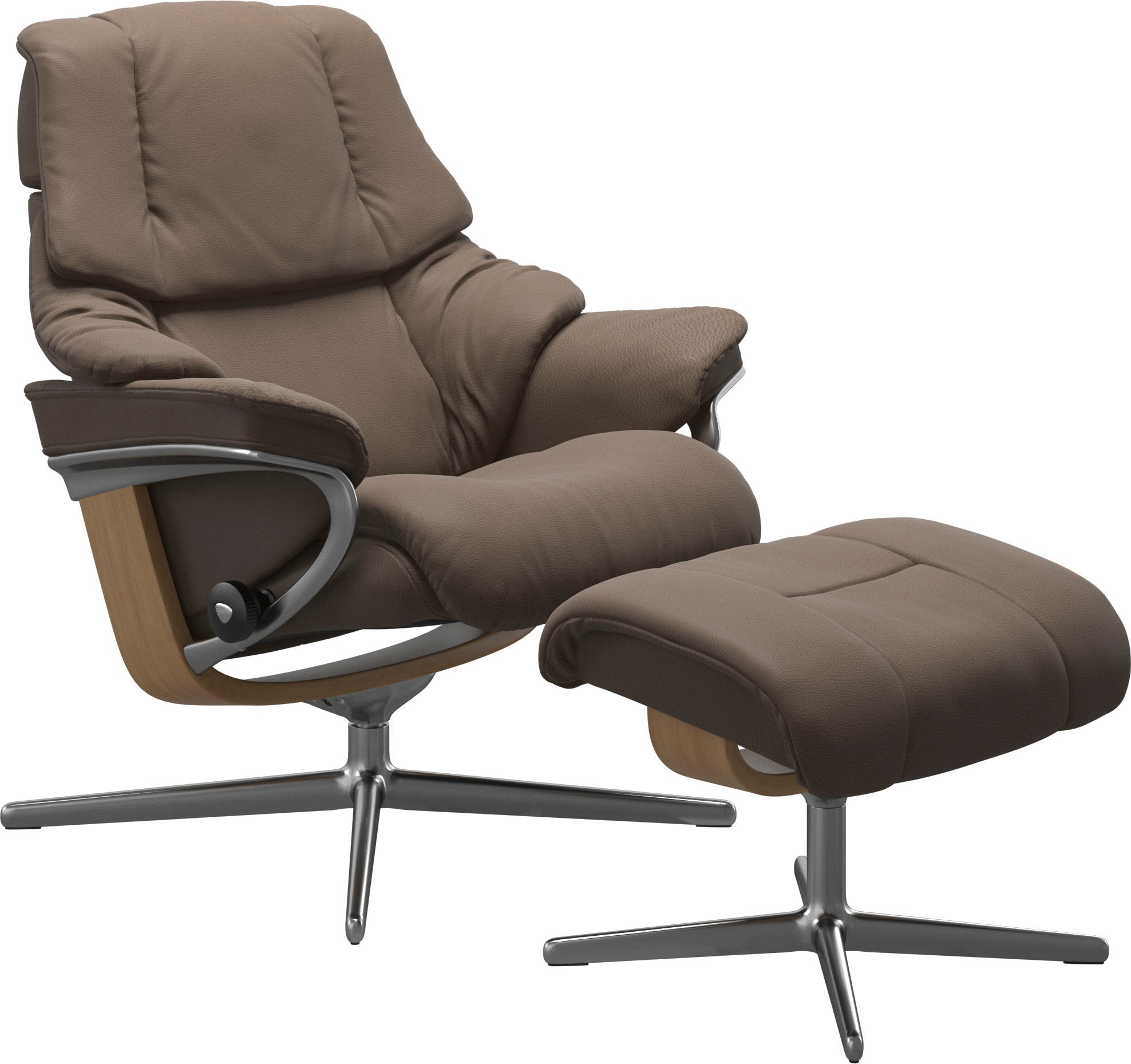 Stressless® Fußhocker »Reno« mit Cross Base, Größe S, M & L, Holzakzent Eiche