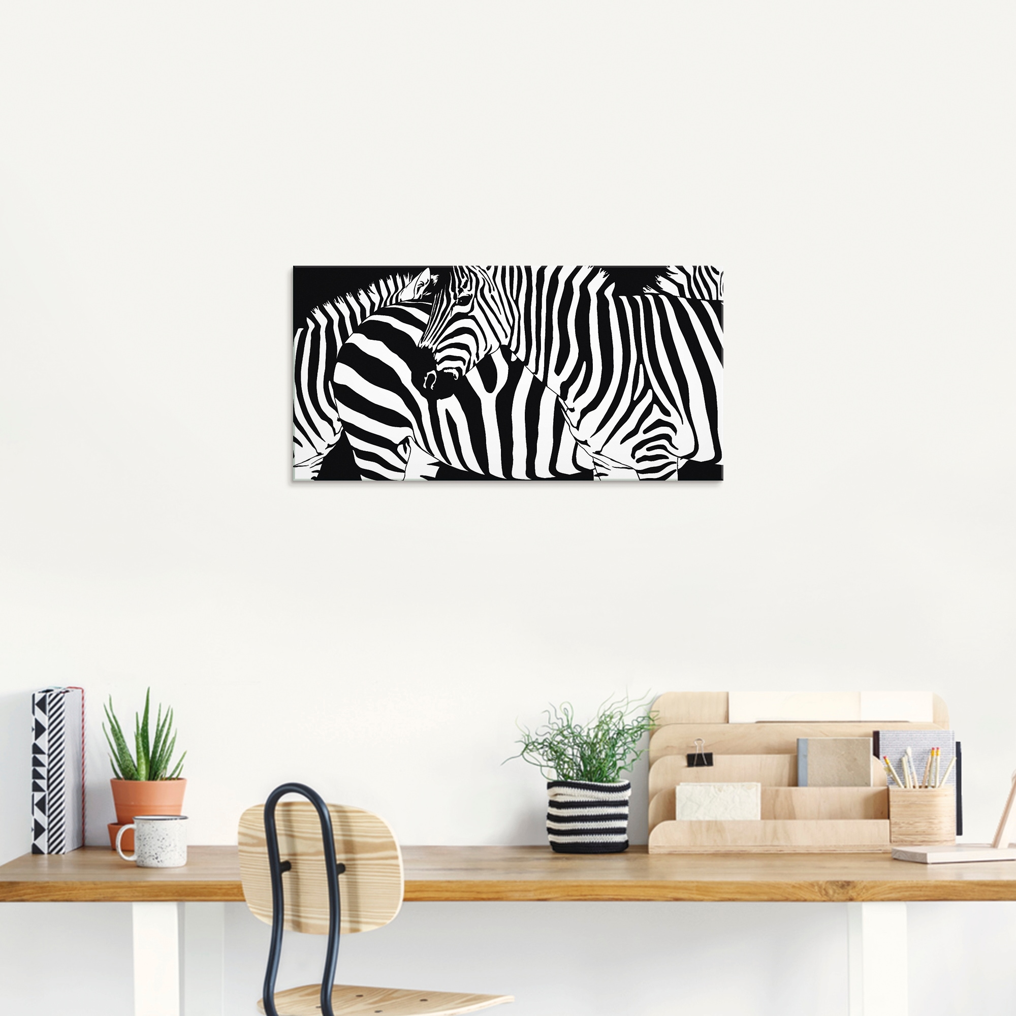 Artland Glasbild »Zebrastreifen«, Wildtiere, (1 St.), in verschiedenen Größen