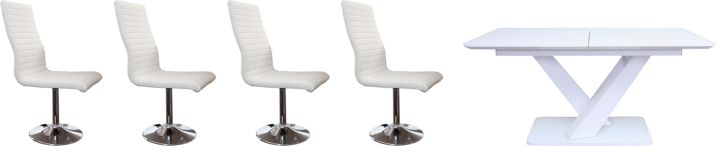 SalesFever Essgruppe »Design Sitzgruppe für stilvolle Mahlzeiten« Set, 5 St günstig online kaufen