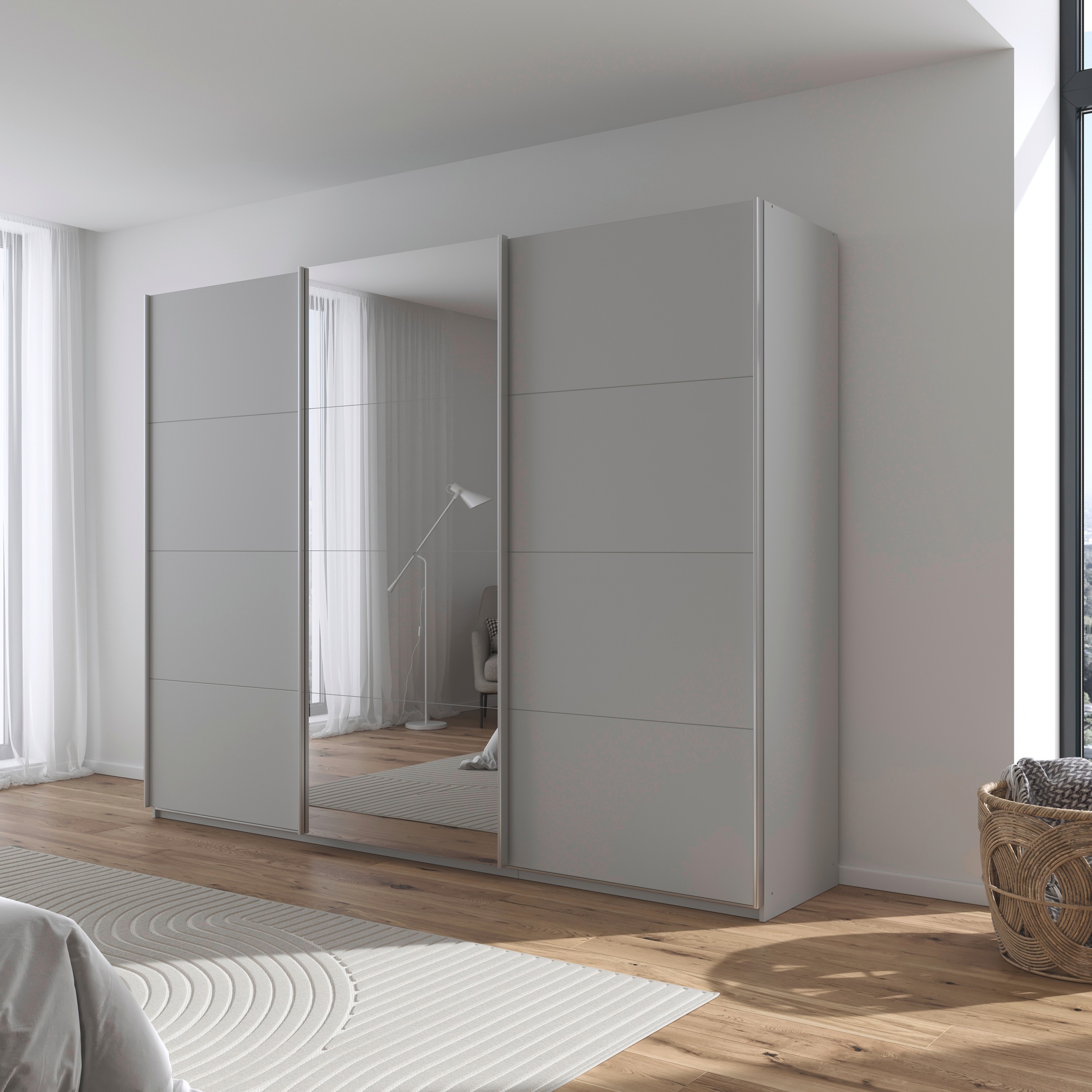 rauch Schwebetürenschrank »Kleiderschrank Schrank Garderobe AGORDO«, Top Innenausstattung, in 4 Breiten und 2 Höhen MADE IN GERMANY