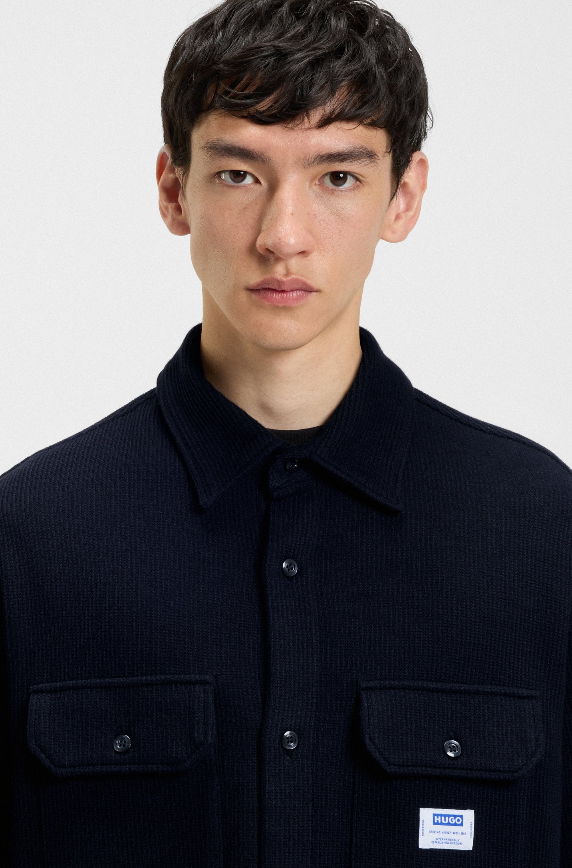 HUGO Blue Langarmhemd »Ekynone«, Oversize Fit