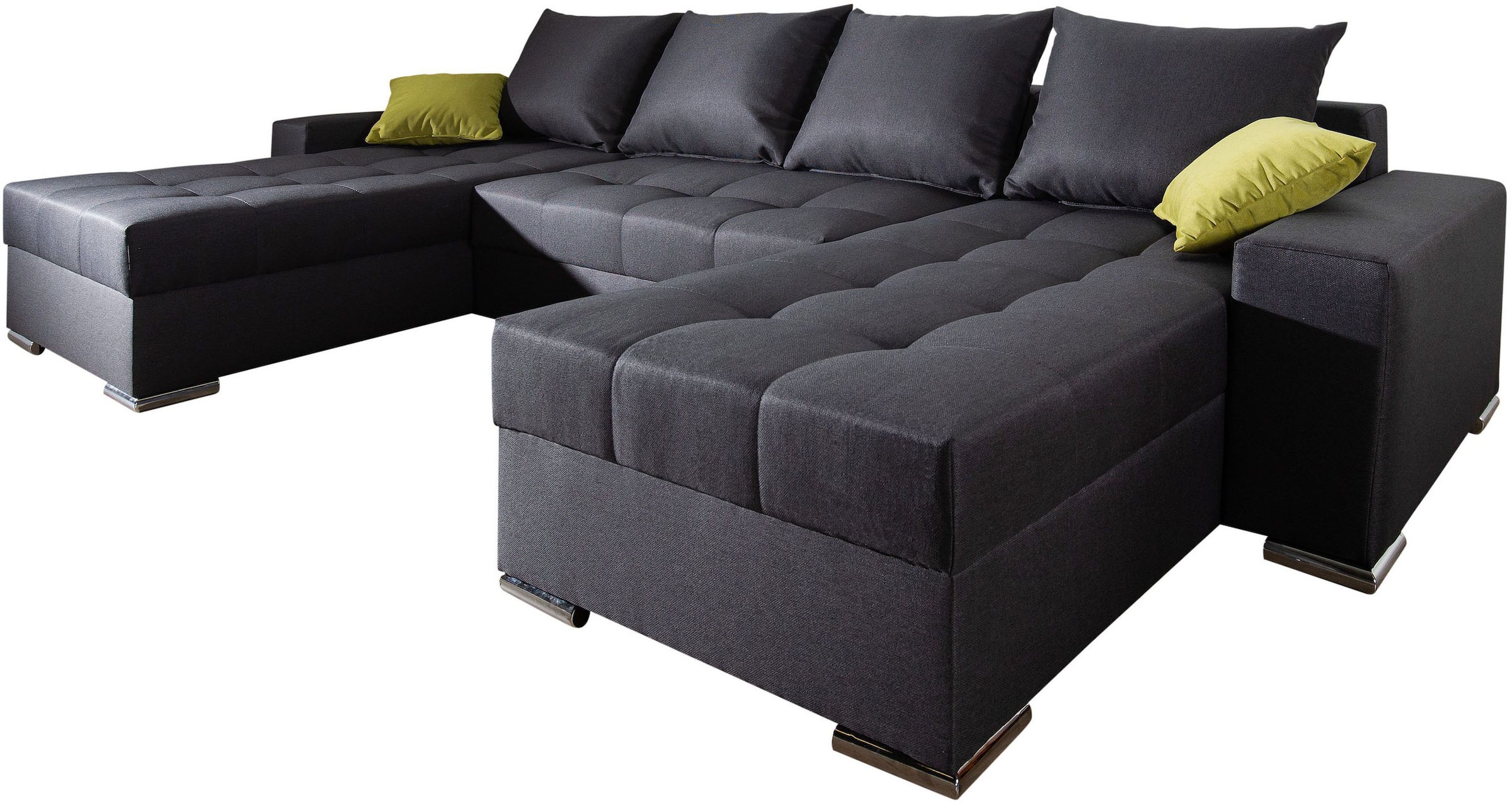 COLLECTION AB Wohnlandschaft »XL-Josy U-Form, Breite 313 cm, Flachgewebe, Struktur, Kunstleder«