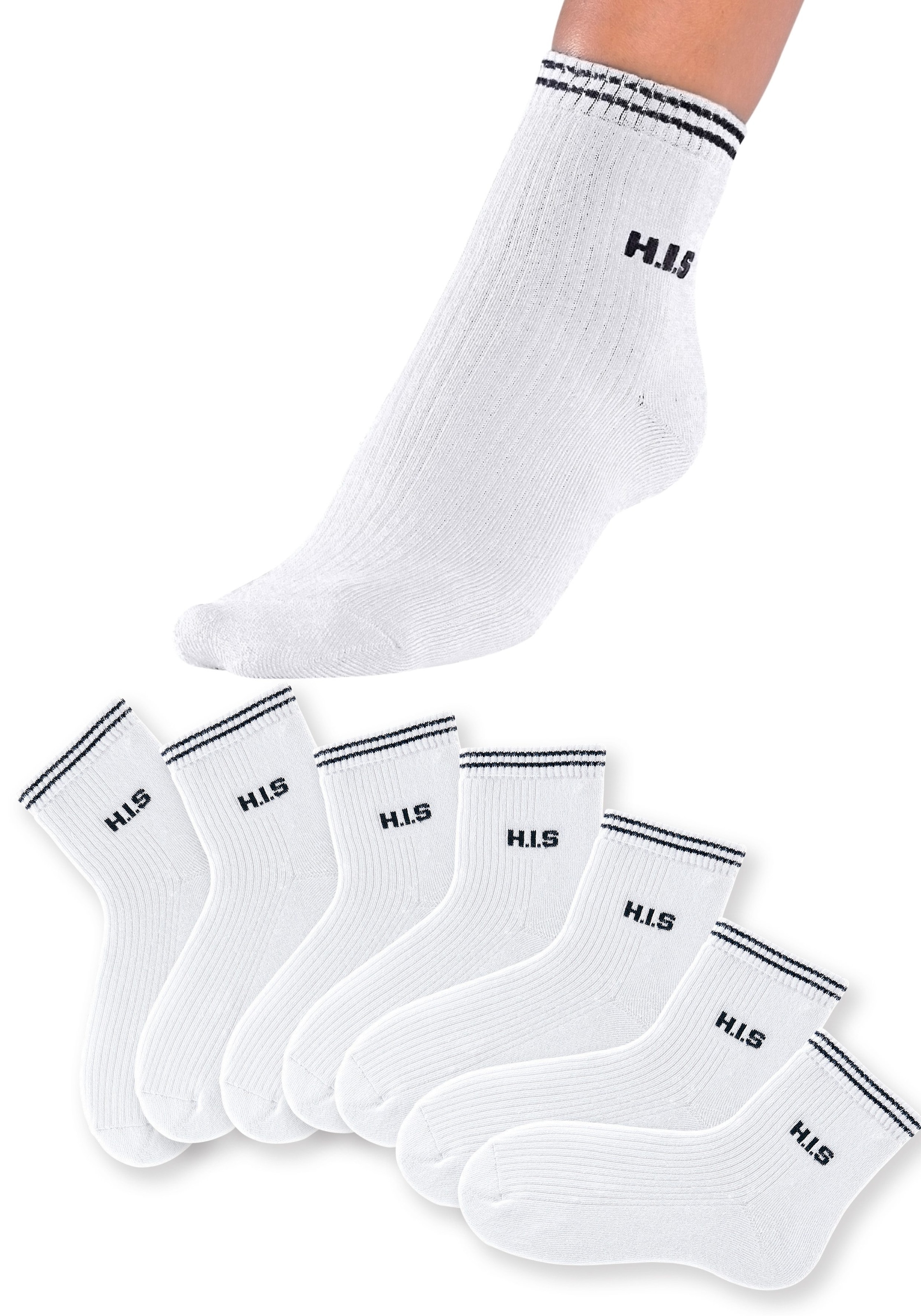 H.I.S Kurzsocken, (Packung, 7 Paar), mit Vollfrottee