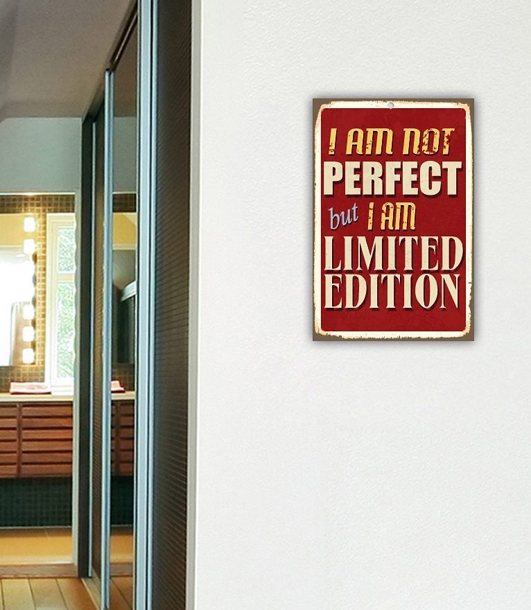 Home affaire Metallbild »I am not perfect …«, Maße (B/H): ca. 20/30 cm