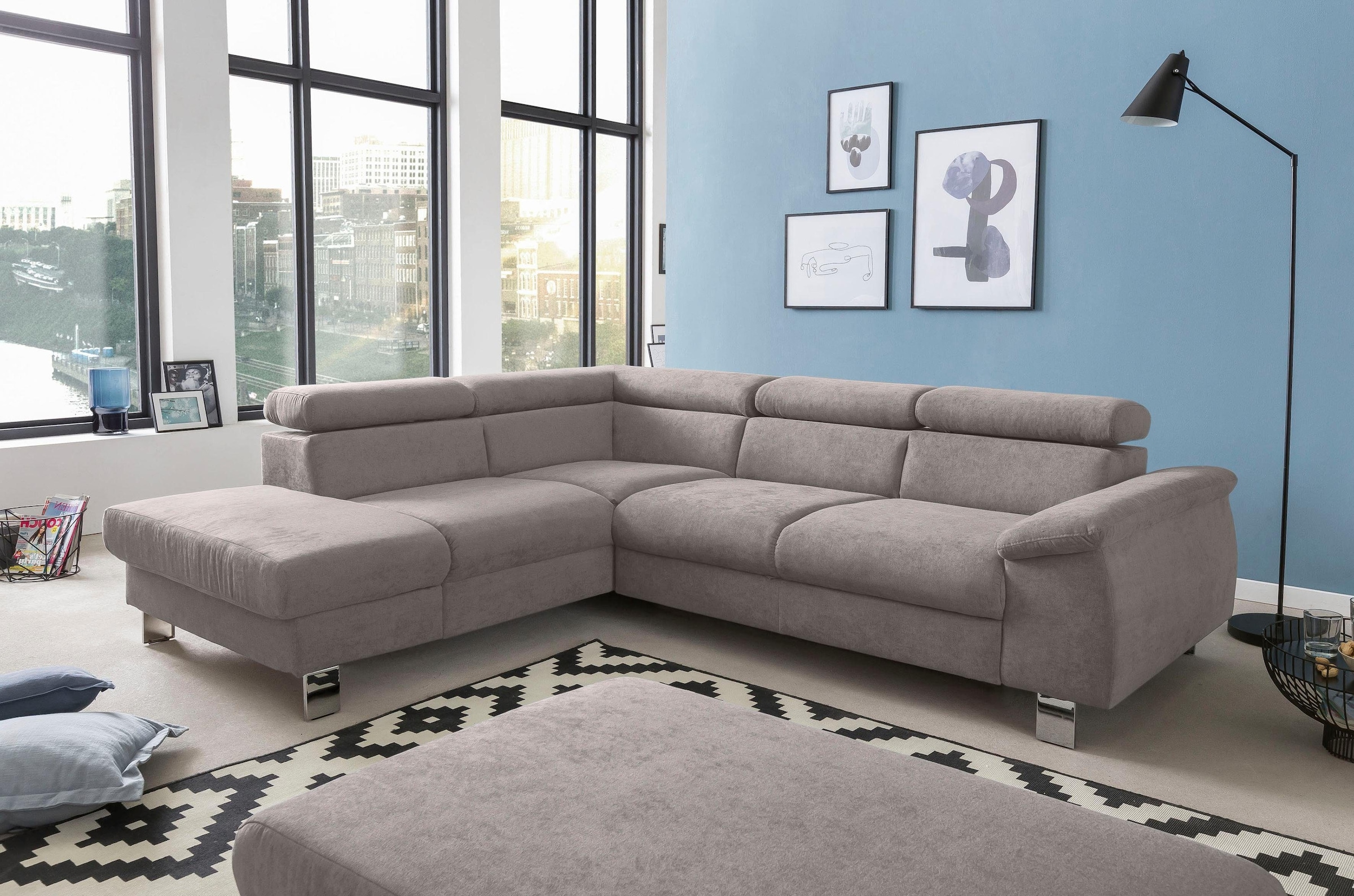 COTTA Ecksofa »Komaris L-Form, B: 249 cm« mit Kopfteilverstellung, optional günstig online kaufen