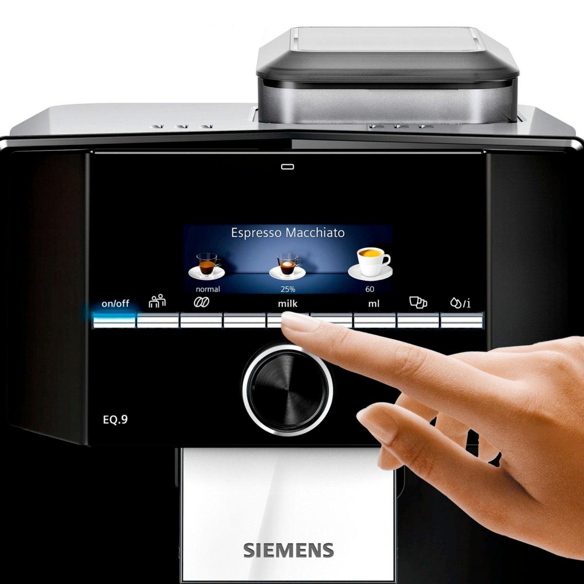 9. Bild von SIEMENS Kaffeevollautomat »EQ.9 s300 TI923509DE, schwarz/Edelstahl«, extra leise, autom. Milchsystem-Reinigung, bis zu 6 Profile