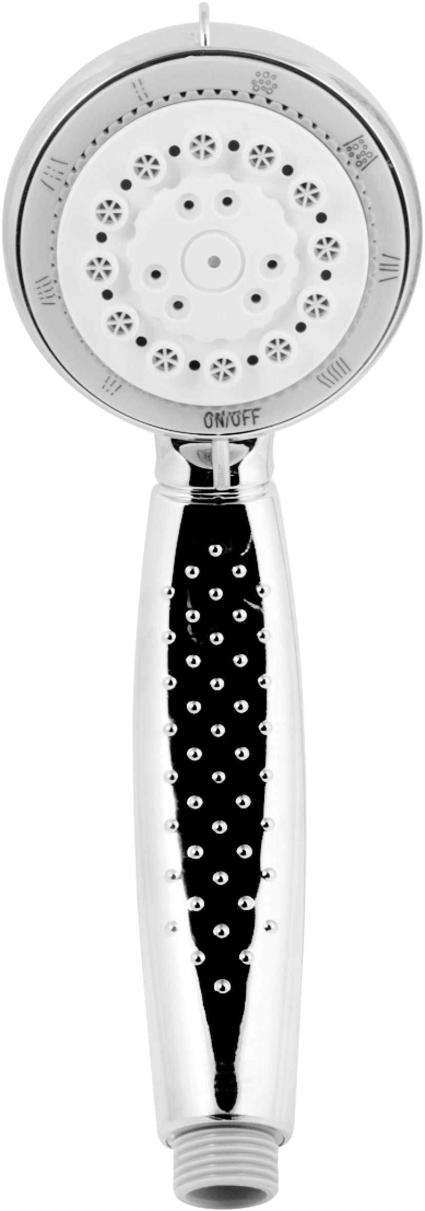CORNAT Duschsystem »Handbrause 75 mm - 8 Strahlarten: Normal-, ECO-, Soft & Massage« Komplett-Set,  Anti-Kalk & Wasserspareinsatz - 150cm Brauseschlauch - 59cm Wandstange