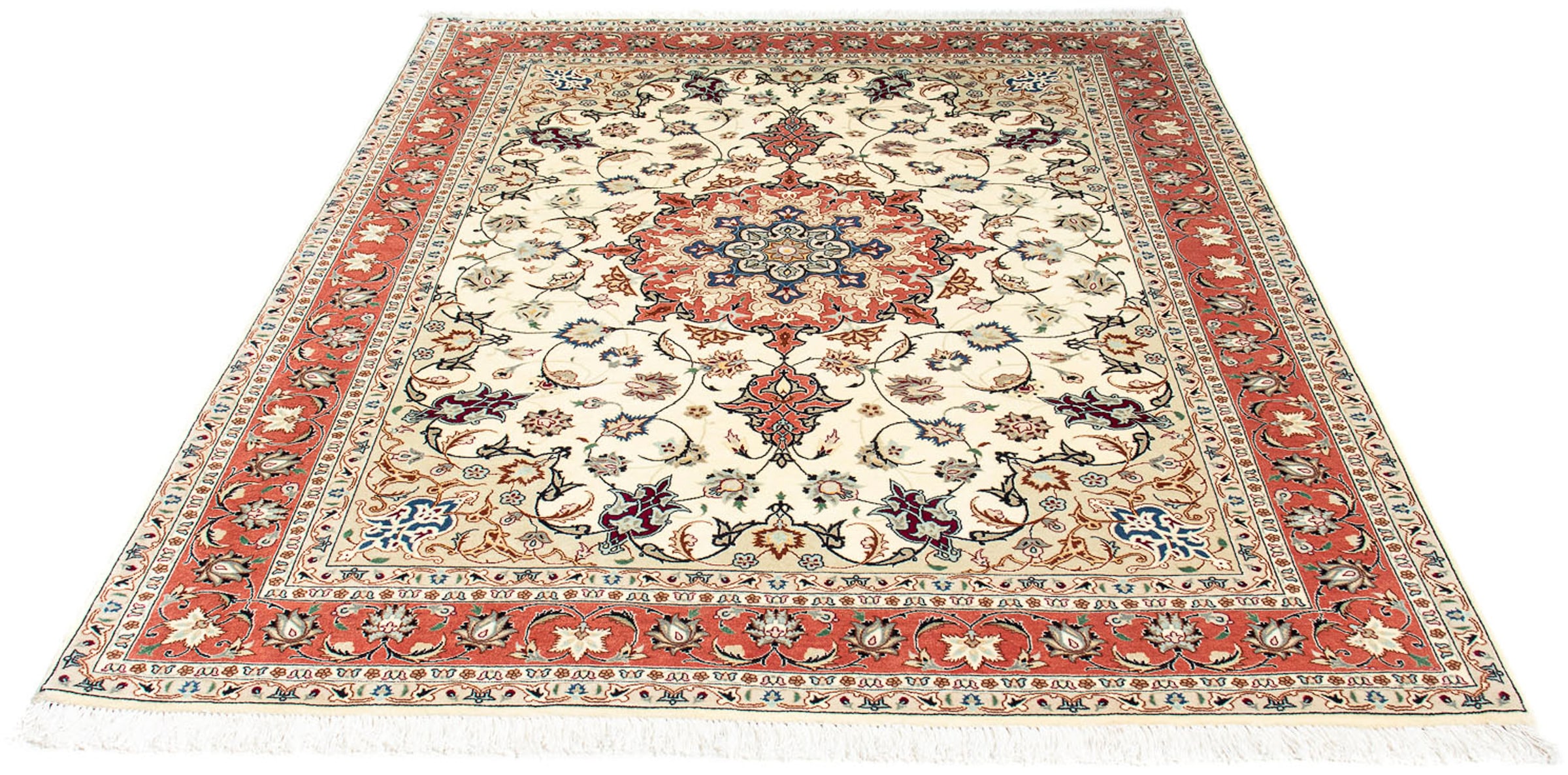 morgenland Orientteppich »Perser - Täbriz - Royal - 201 x 156 cm - beige«, günstig online kaufen