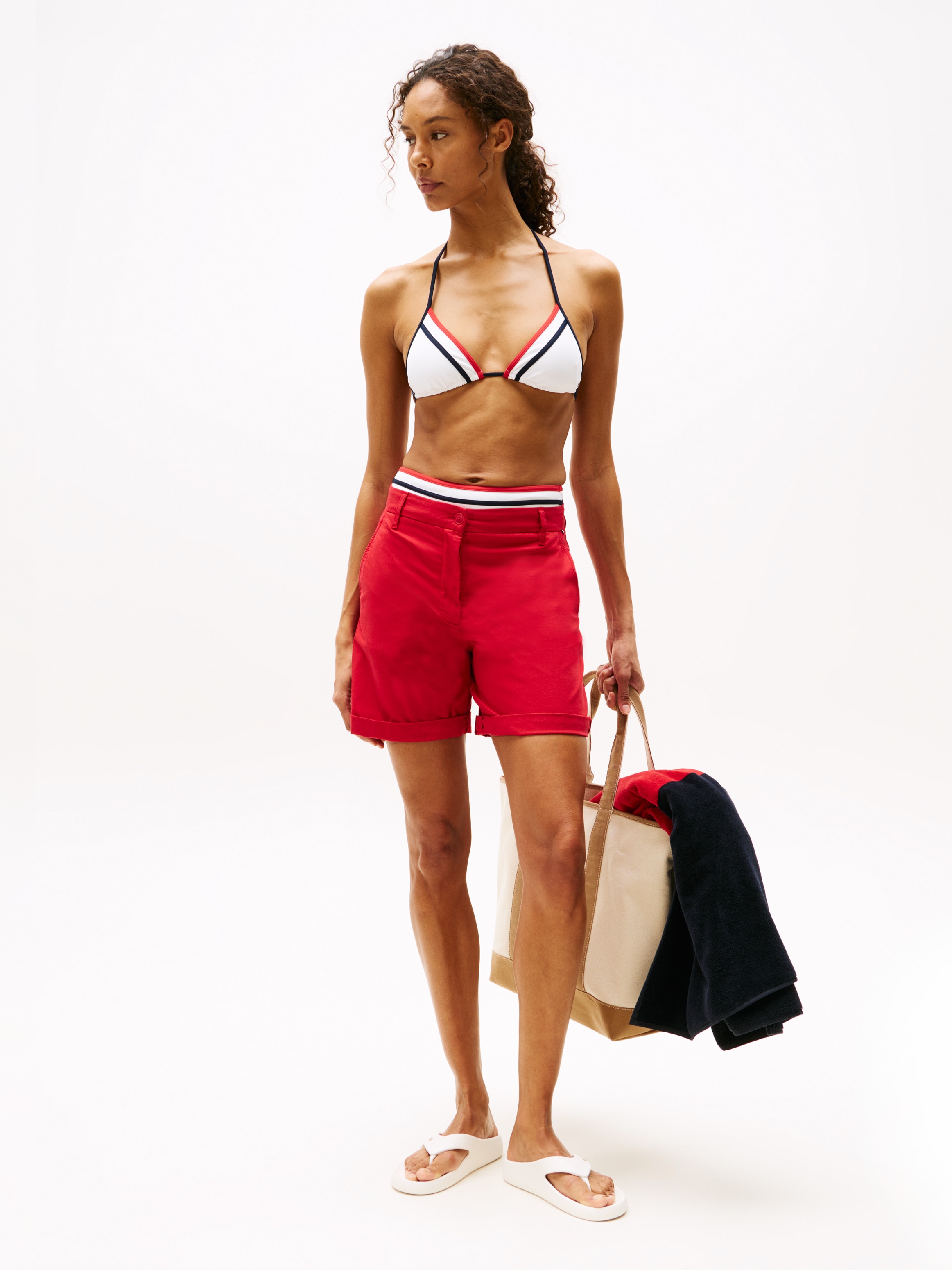 Tommy Hilfiger Zehentrenner »TH COMFORT BEACH SANDAL«, Dianette, Sommerschuh, Bequemschuh mit kleiner Logostickerei