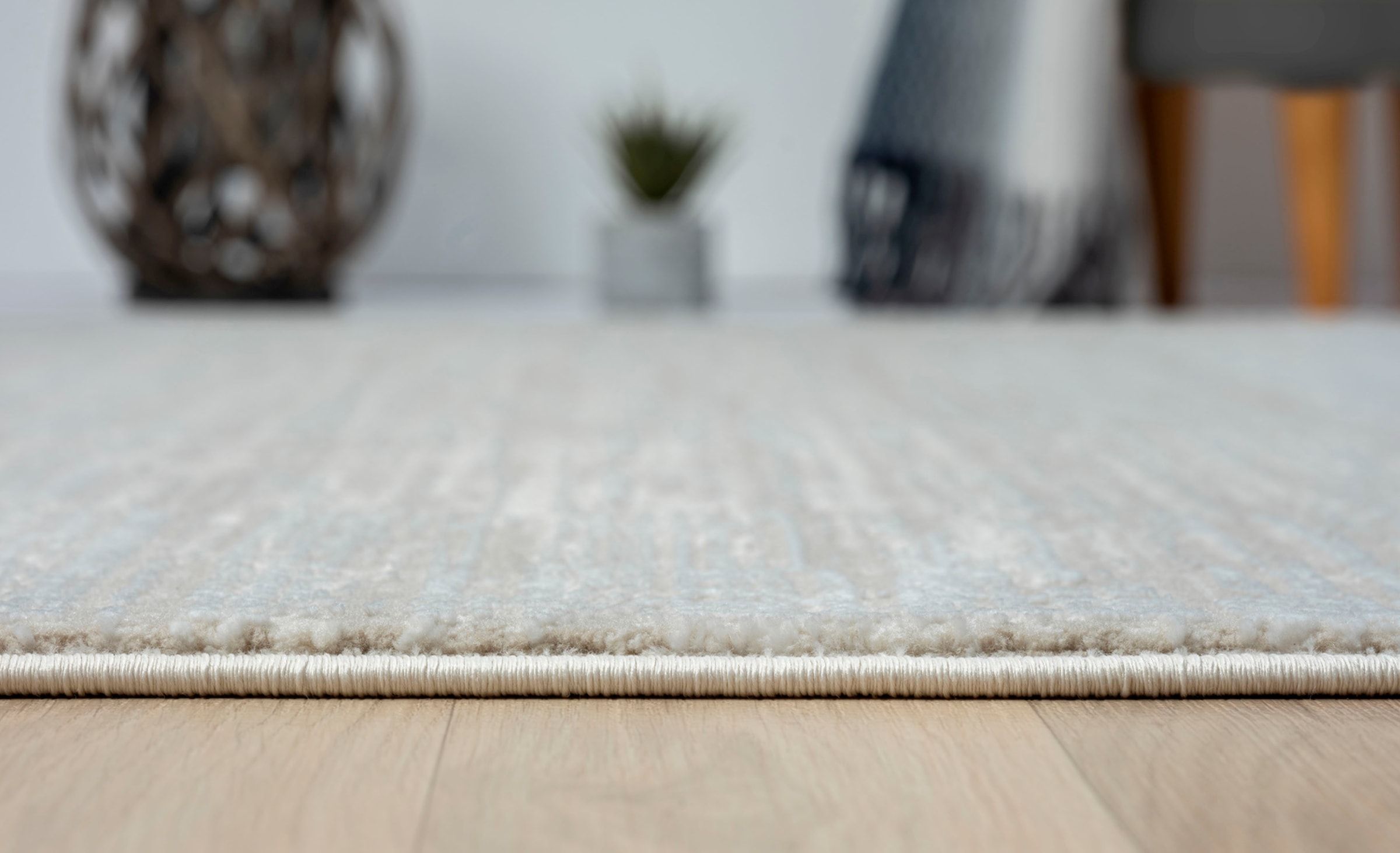 Myflair Möbel & Accessoires Teppich »My Heaven Lagerräumung«, rechteckig, 10 mm Höhe, Kurzflor, Scandi-Look, besonders weich durch Microfaser, mit Fransen