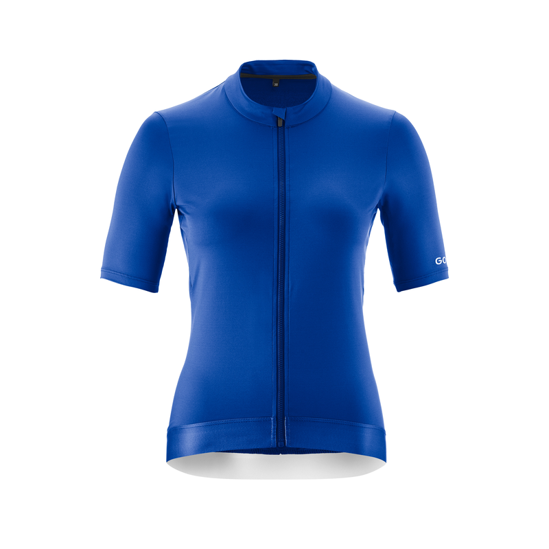 GONSO Radtrikot »Road Jersey W« Damen Fahrradtrikot kurzarm, Full-Zip Trikot, Rückentasche, Slim Fit dunkelblau 36 36 Enganliegende Passform