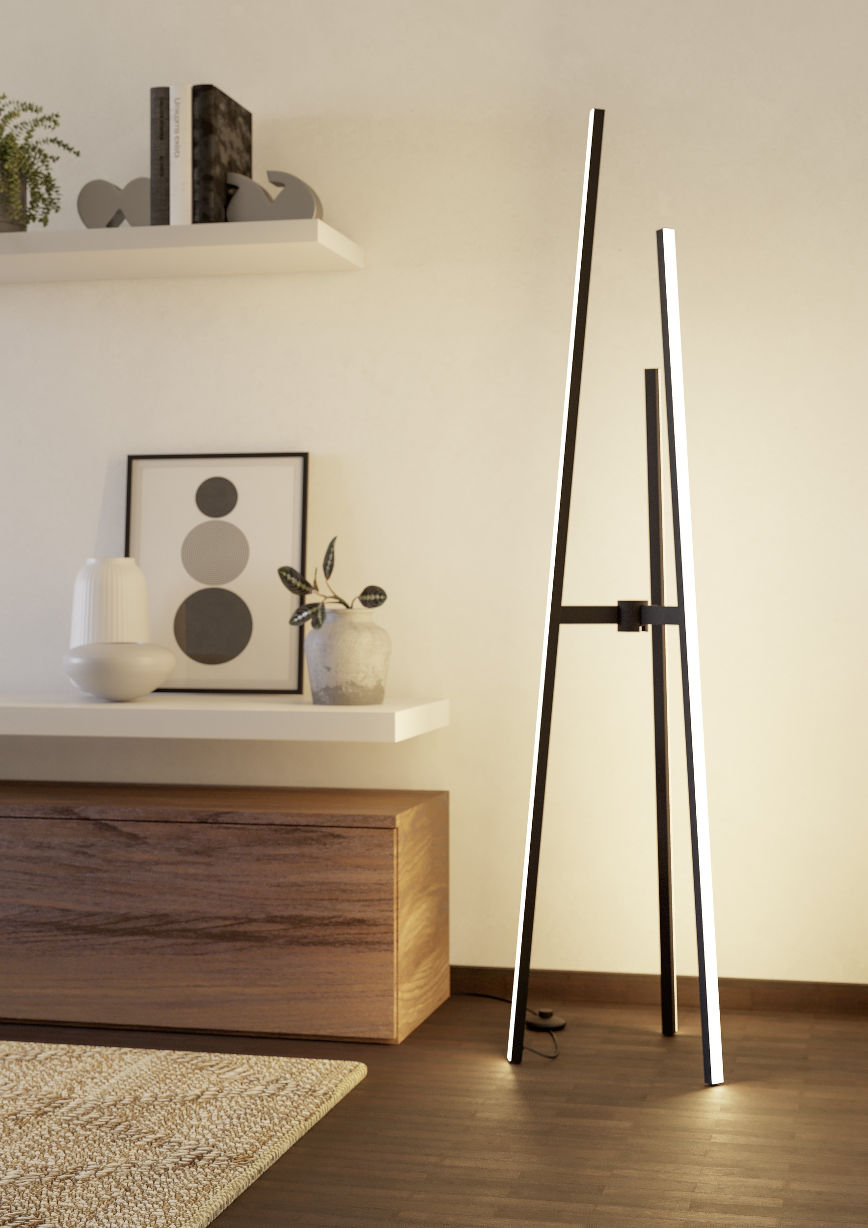 EGLO Stehlampe »MONGOLANA Stehlampe - Alu, Stahl - LED - 30W - IP20« LED-Mo günstig online kaufen