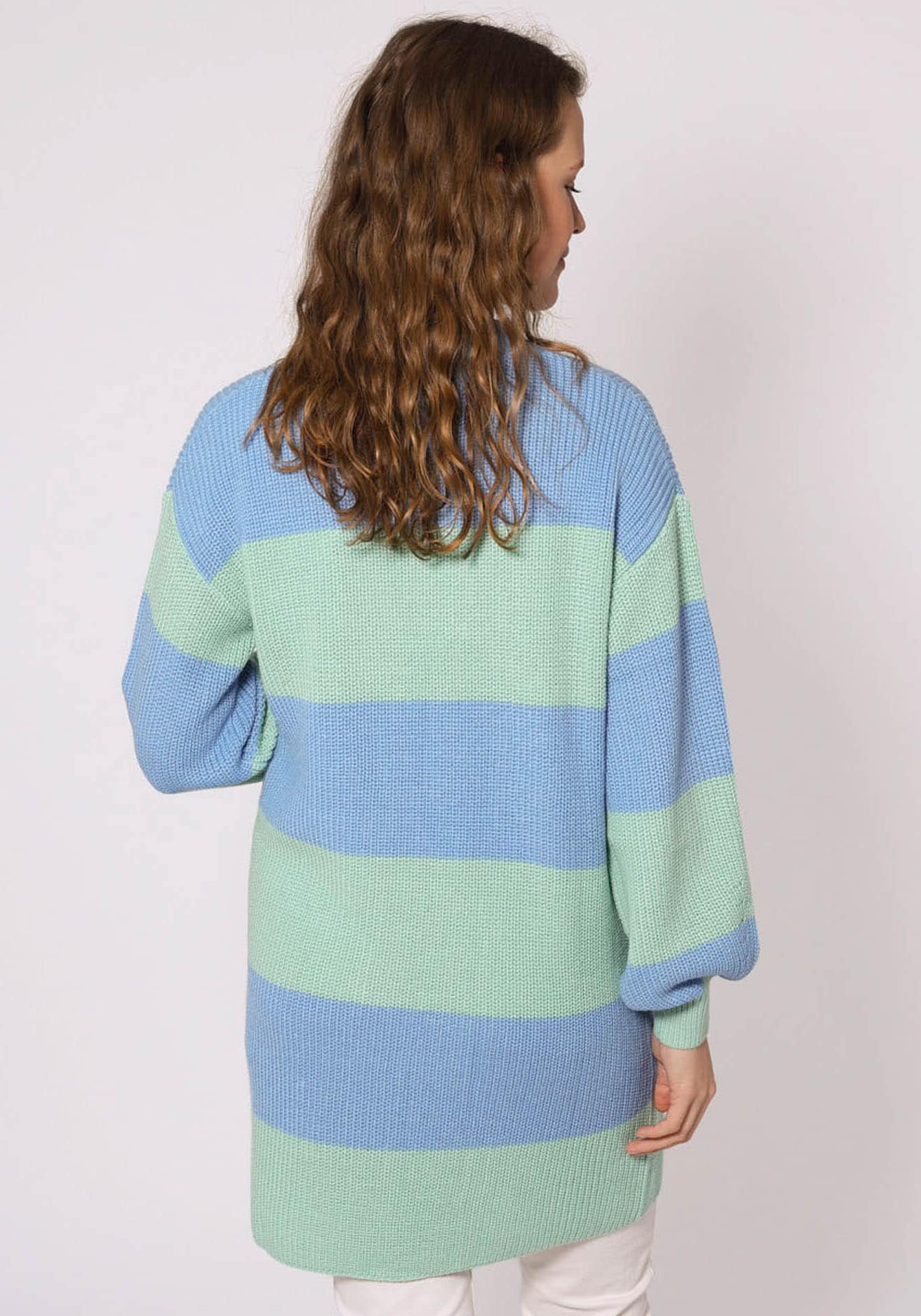 Zwillingsherz Cardigan »"Katja"«, gestreifte Strickjacke mit Wollanteil, One Size