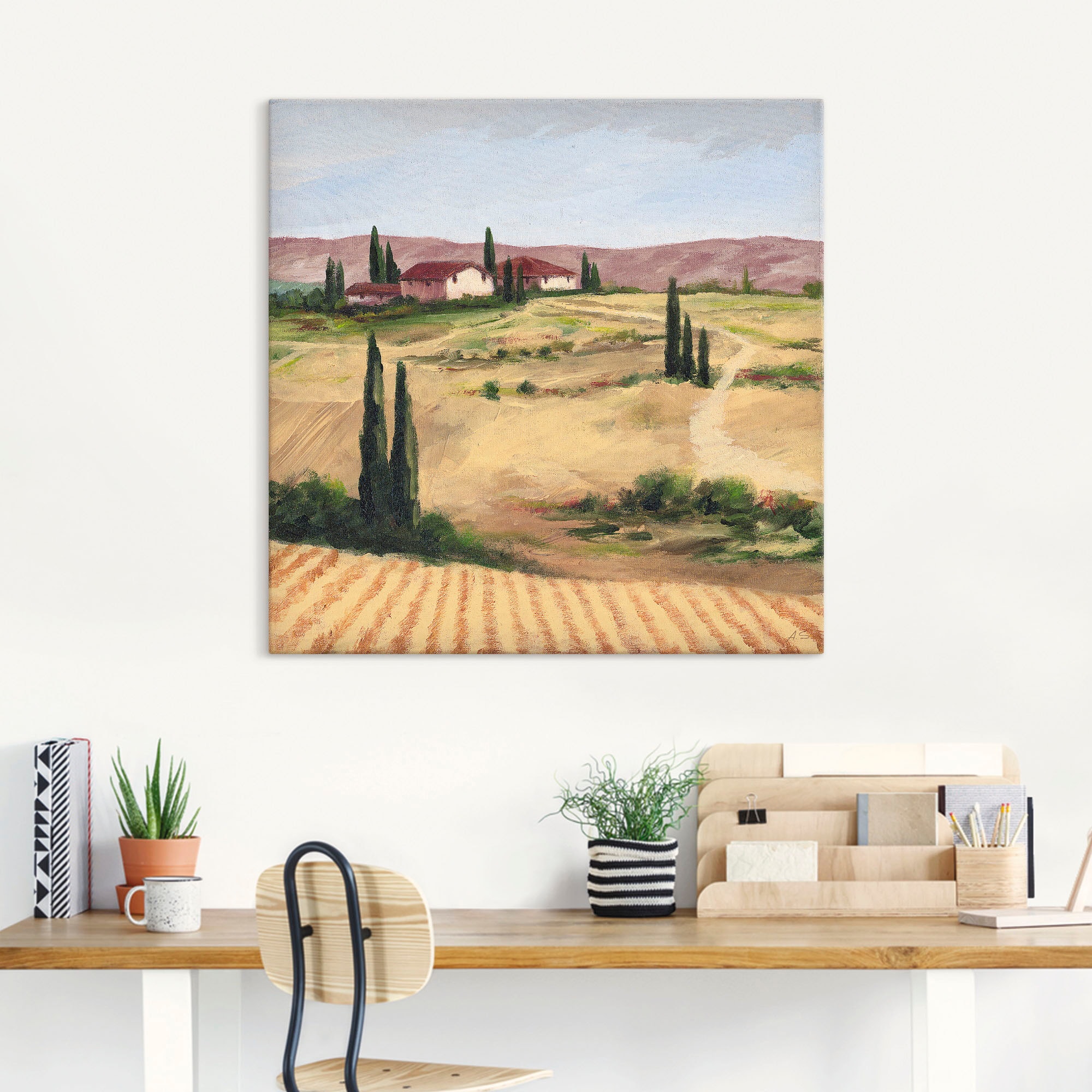 Artland Leinwandbild »Die toskanische Landschaft II«, Bilder von Europa, (1 St.), auf Keilrahmen gespannt