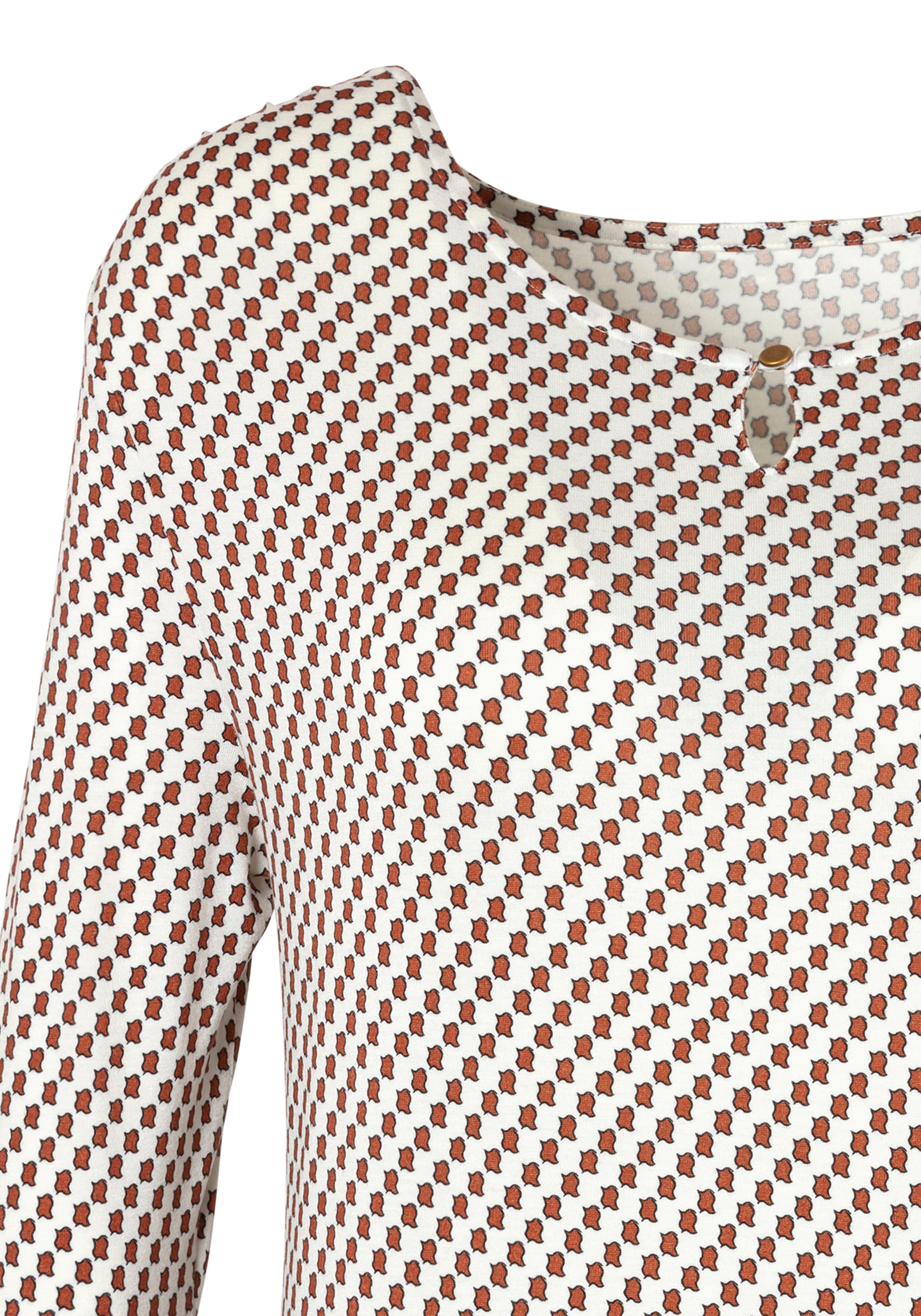 Vivance Rundhalsshirt »mit goldfarbenem Zierknopf am Ausschnitt« 2er-Pack,  aus weichem Viskose-Stretch