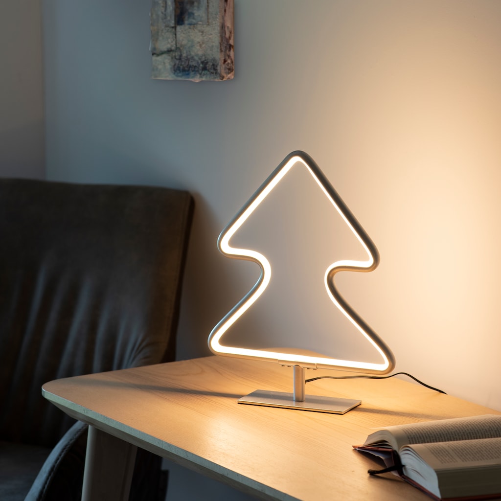Leuchten Direkt LED Nachttischlampe »TINOS«, LED-Board, 1 St., Warmweiß, Schalter, Schnurschalter