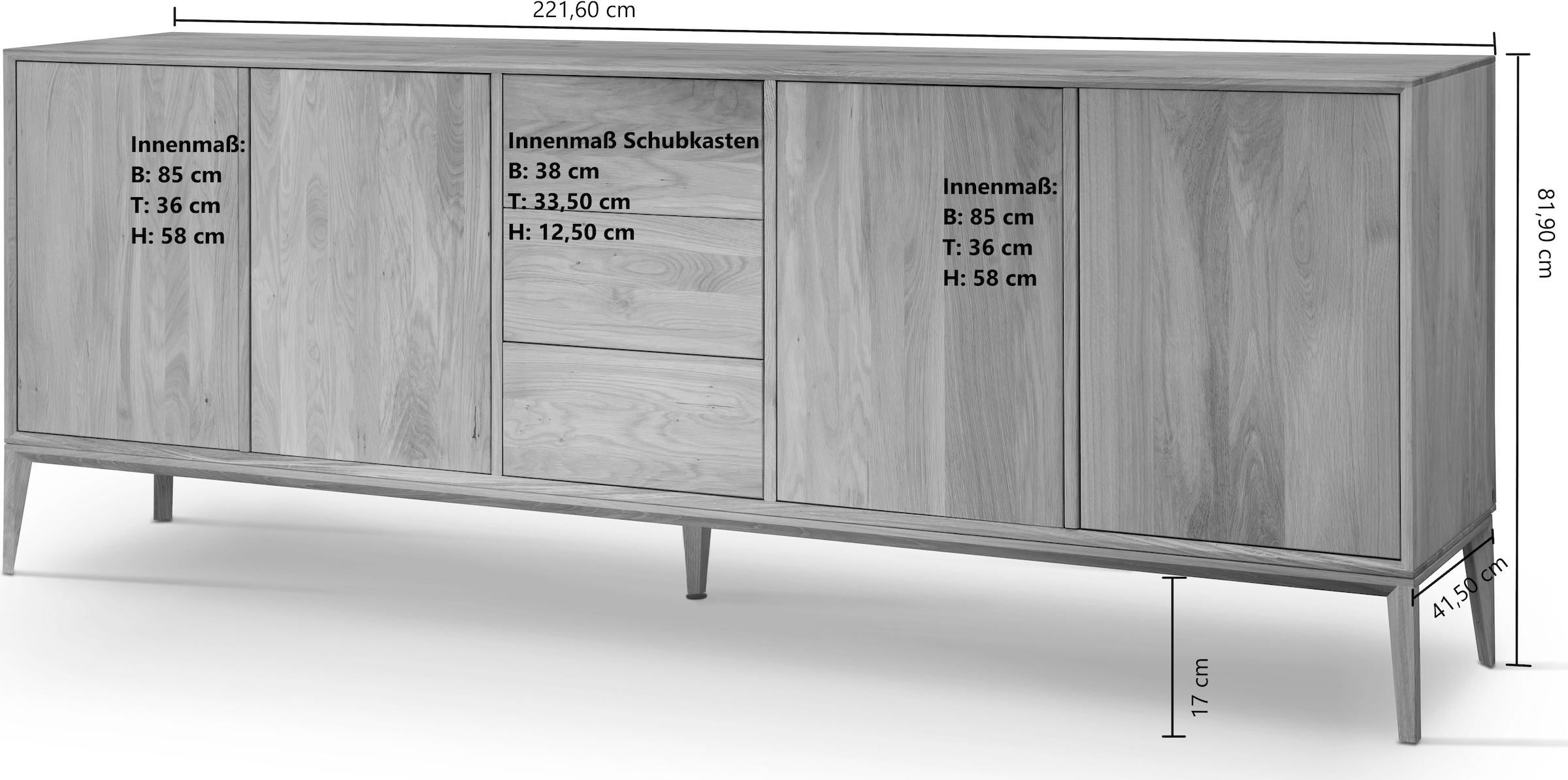 Home affaire Sideboard »Koda«, Schubladen und Türen mit push to open funktion