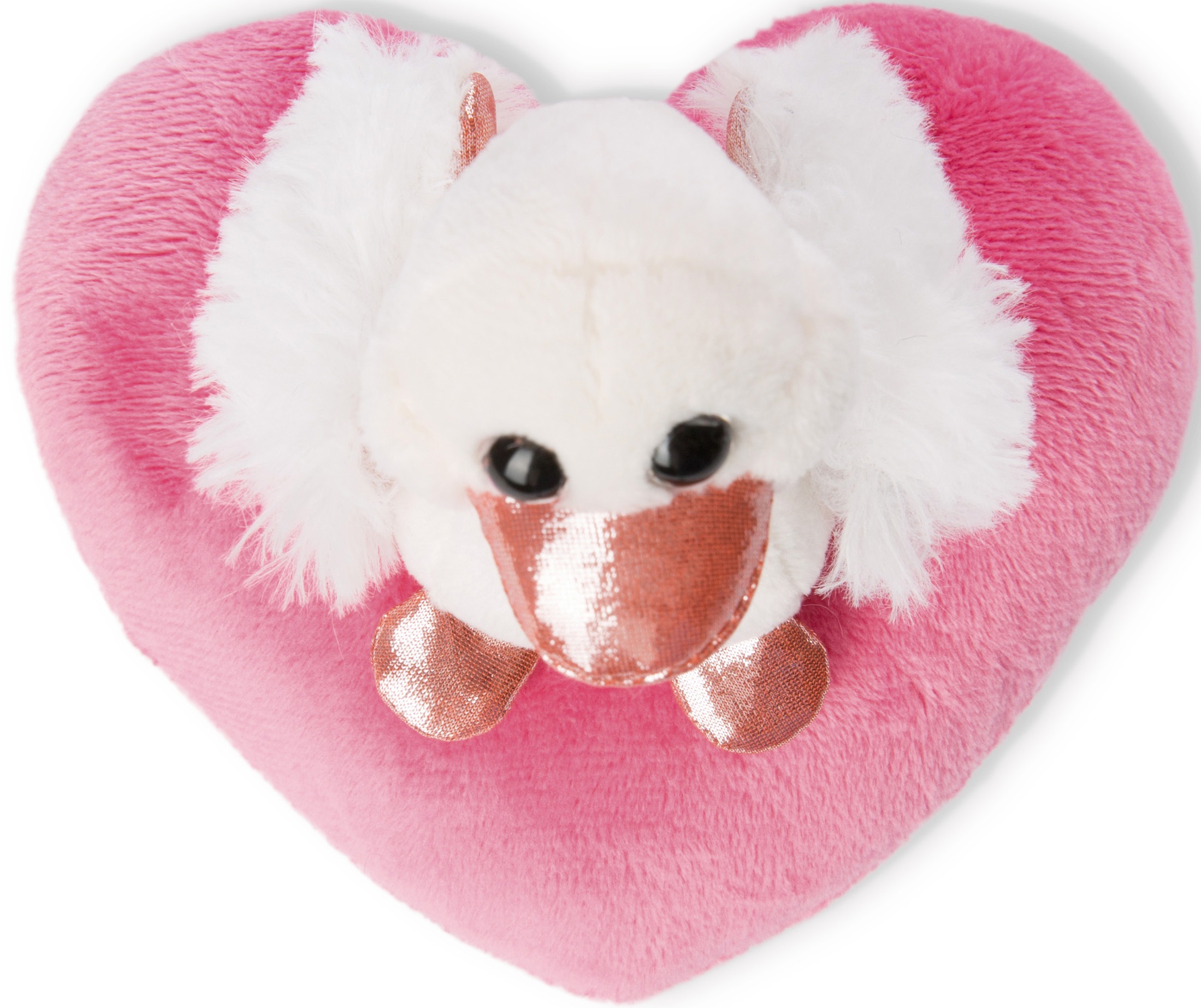 Nici Kuscheltier »Love Classic, Schwan weiß auf Herz, 10 cm«