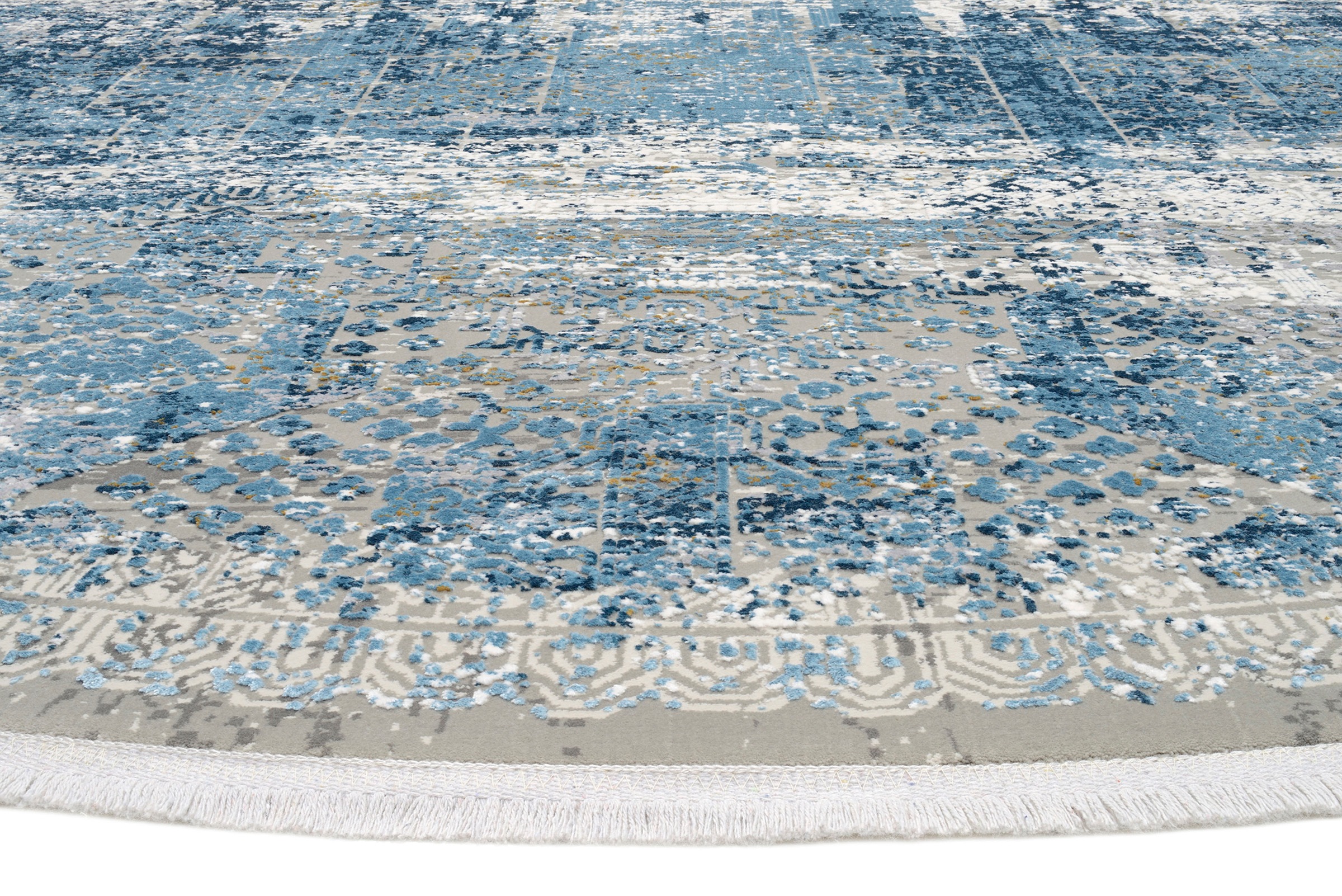 Musterring Teppich »APOLLO«, rund, 8 mm Höhe, exclusive MUSTERRING DELUXE COLLECTION hochwertig gekettelt Fransen