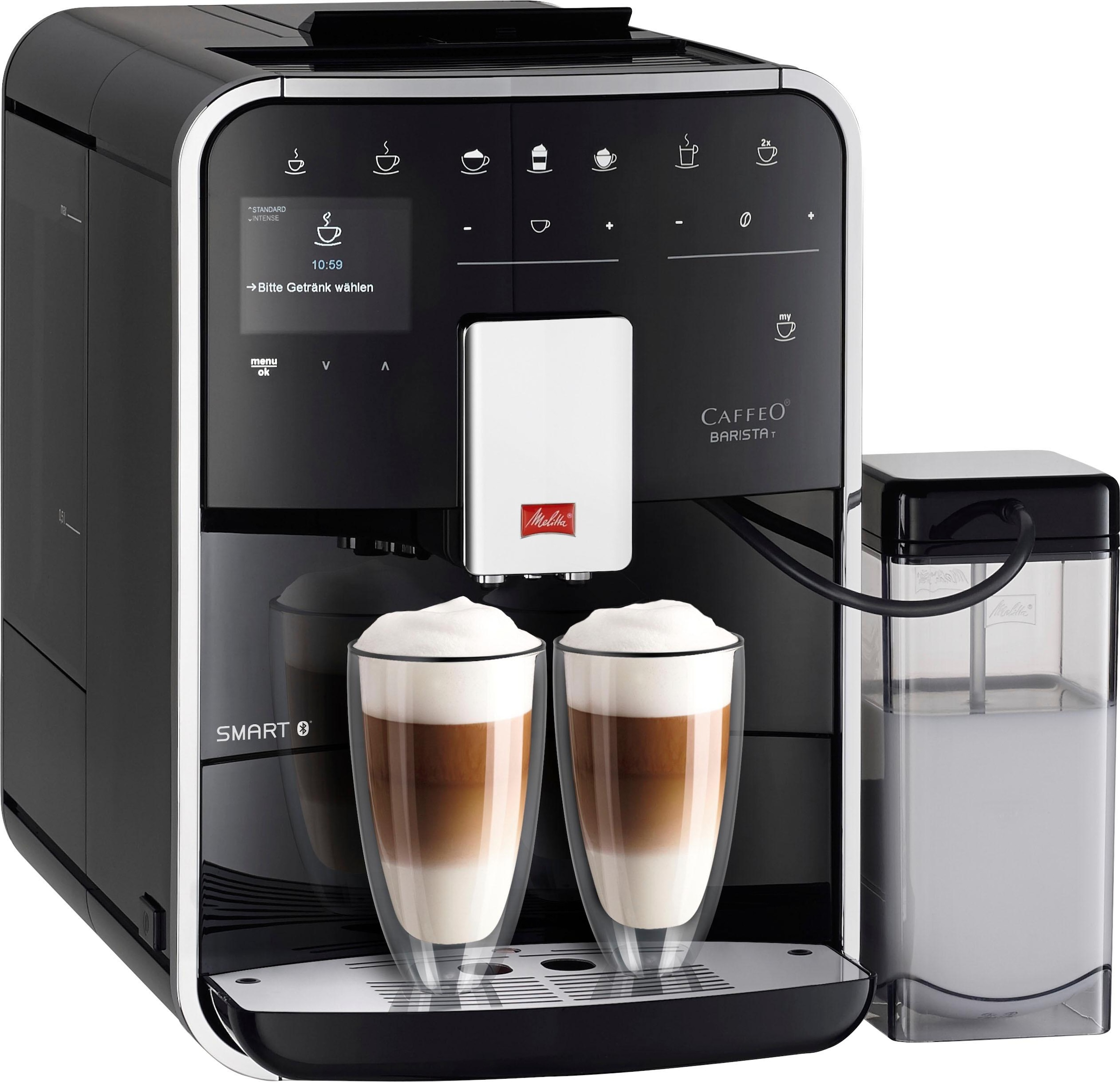 Melitta Kaffeevollautomat »Barista T Smart® F 83/0-102, schwarz«, 4 Benutzerprofile& 18 Kaffeerezepte, nach italienischem Originalrezept
