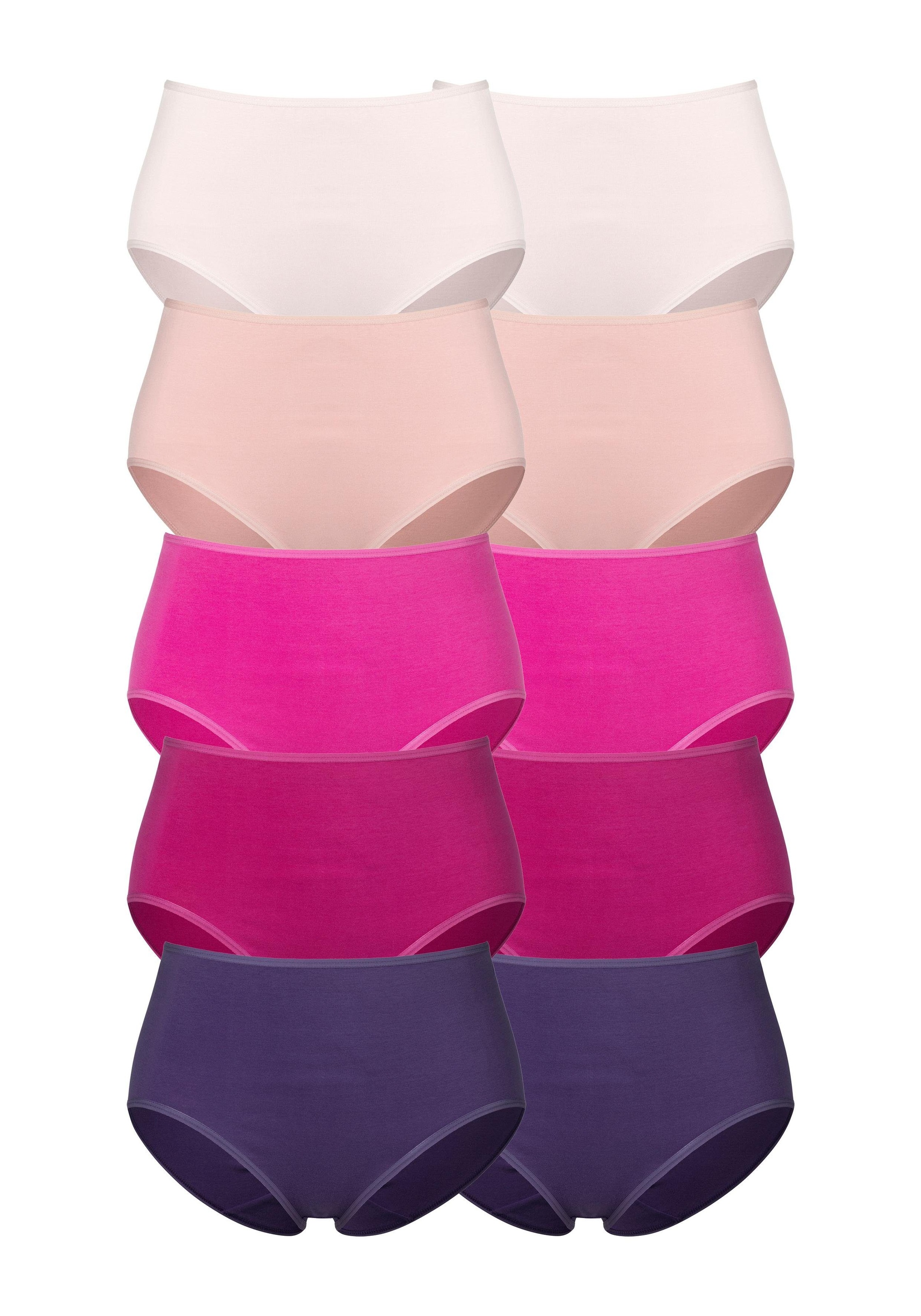 petite fleur Taillenslip, (Packung, 10 St.), in frischen Uni-Farben kaufen