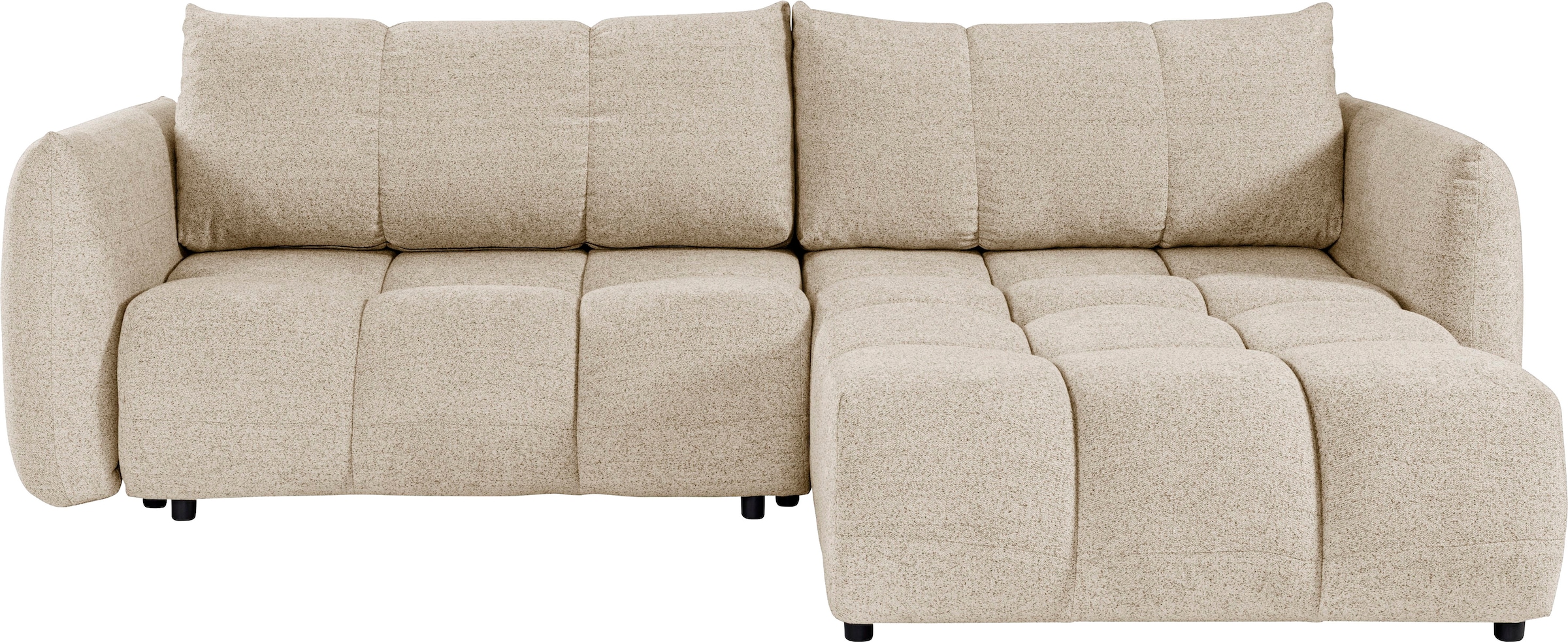 exxpo - sofa fashion Ecksofa »Livonia, B/T: 260/187, modern & praktisch für kleine Räume« Mit Bettfunktion & Bettkasten,hoher Sitzkomfort,inkl. Steppung, L-Form