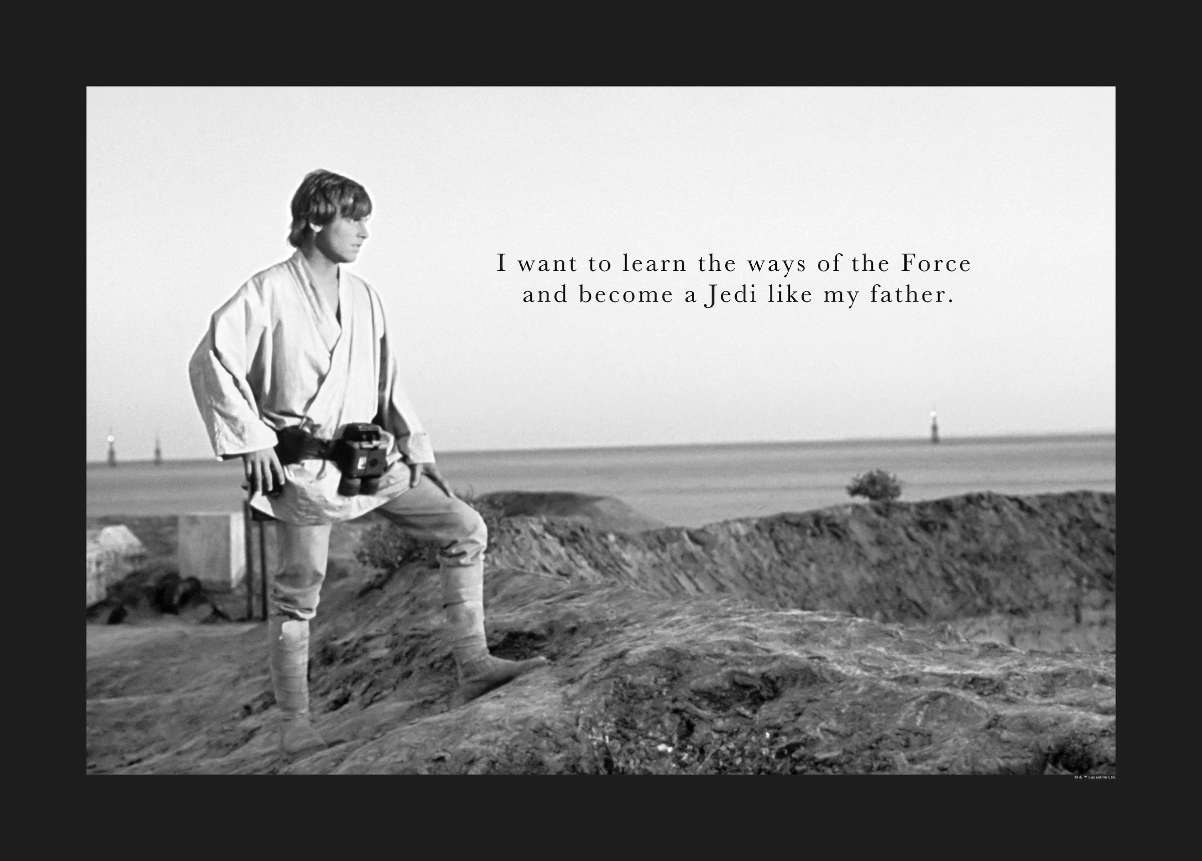 Komar Bild »Star Wars Classic Luke Quote« Star Wars 1 Stk. tlg. Wandbild zur Dekoration im Kinderzimmer - ohne Rahmen