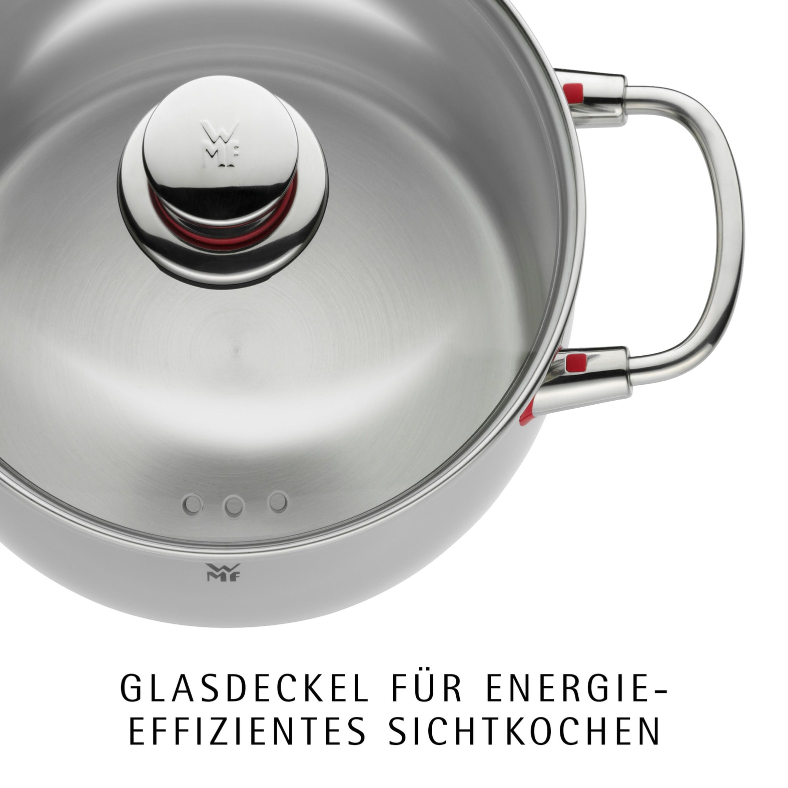 WMF Topf-Set »Quality One Induktion 5-teilig, Kochtopf Set mit Glasdeckel« Set, Bratentopf Ø 20 cm, Fleischtopf Ø 16/20/24 cm, Stielkasserolle Ø 16 cm, 5 Stk. tlg. Cromargan® Edelstahl Rostfrei 18/10