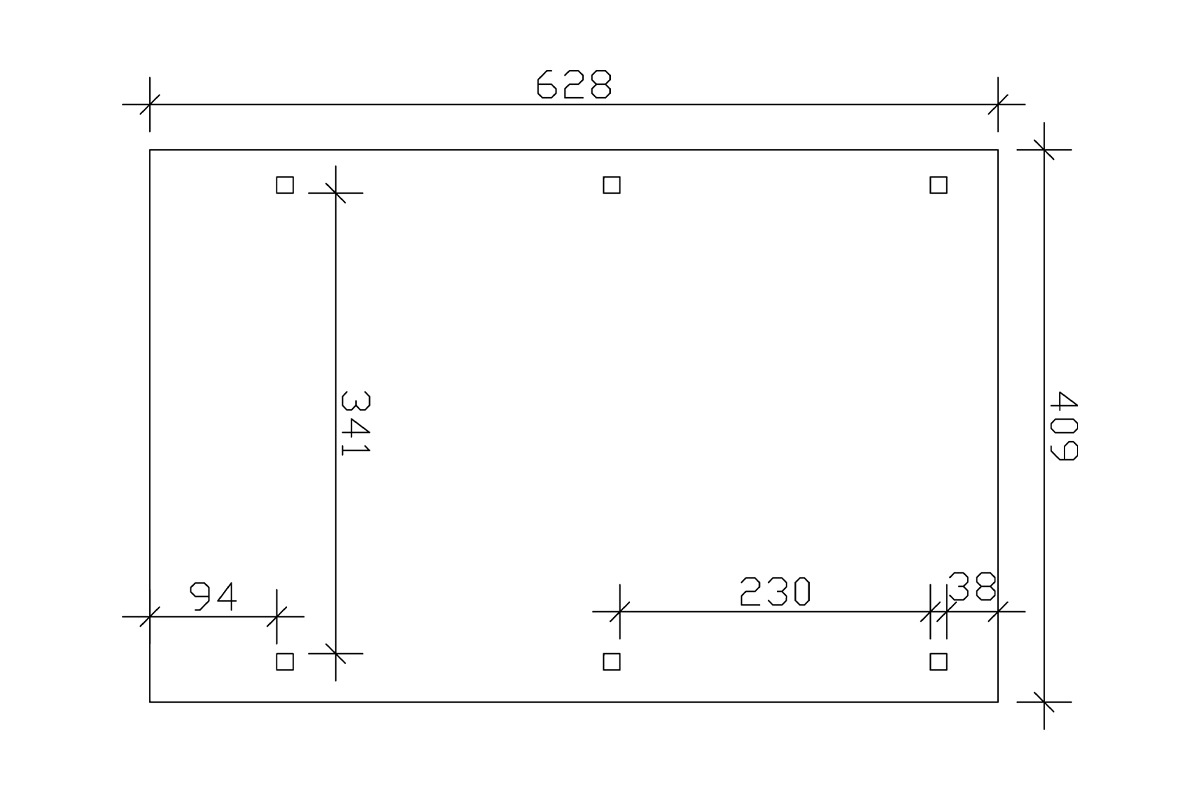 Skanholz Einzelcarport »Wendland«, 341 cm, braun