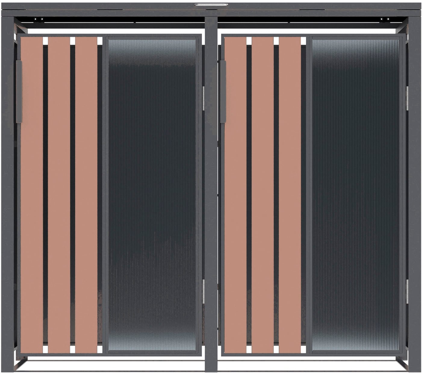 WESTMANN Mülltonnenbox »Status 2« BxTxH: 132x80x116 cm, für 2x240 L Mülltonnen