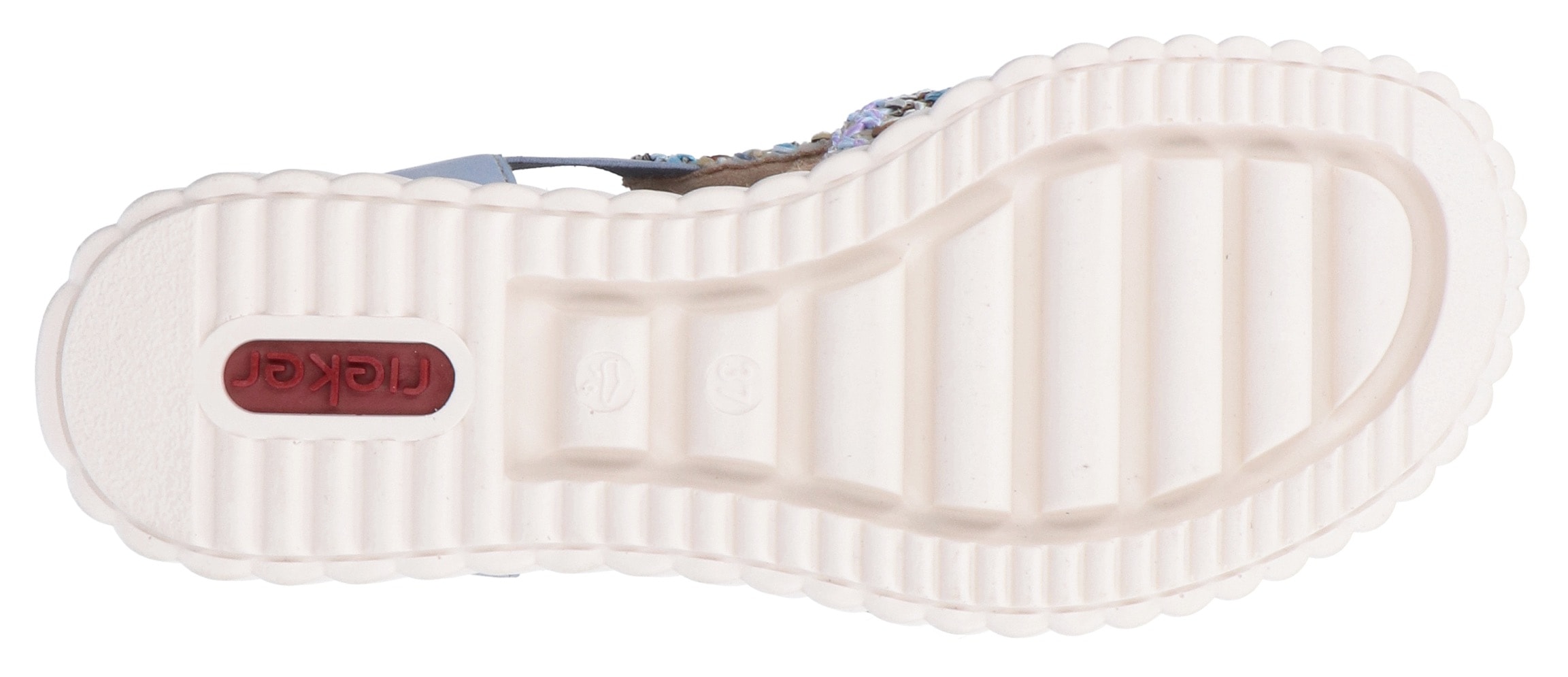 Rieker Plateausandaletten  , Sommerschuh, Sandale, Plateauabsatz, mit Gummizug