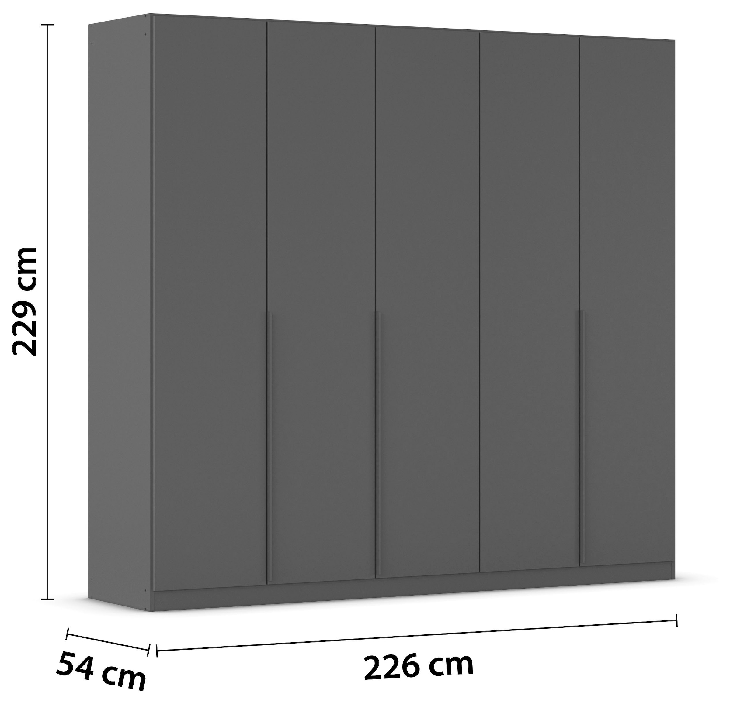 rauch Drehtürenschrank »Kleiderschrank Schrank Garderobe AGORDO TOPSELLER Schlafzimmer«, (in zwei Griff-Farben mit Dekor- oder Hochglanzfront), durchdachte Innenausstattung, in 6 Breiten und 2 Höhen MADE IN GERMANY