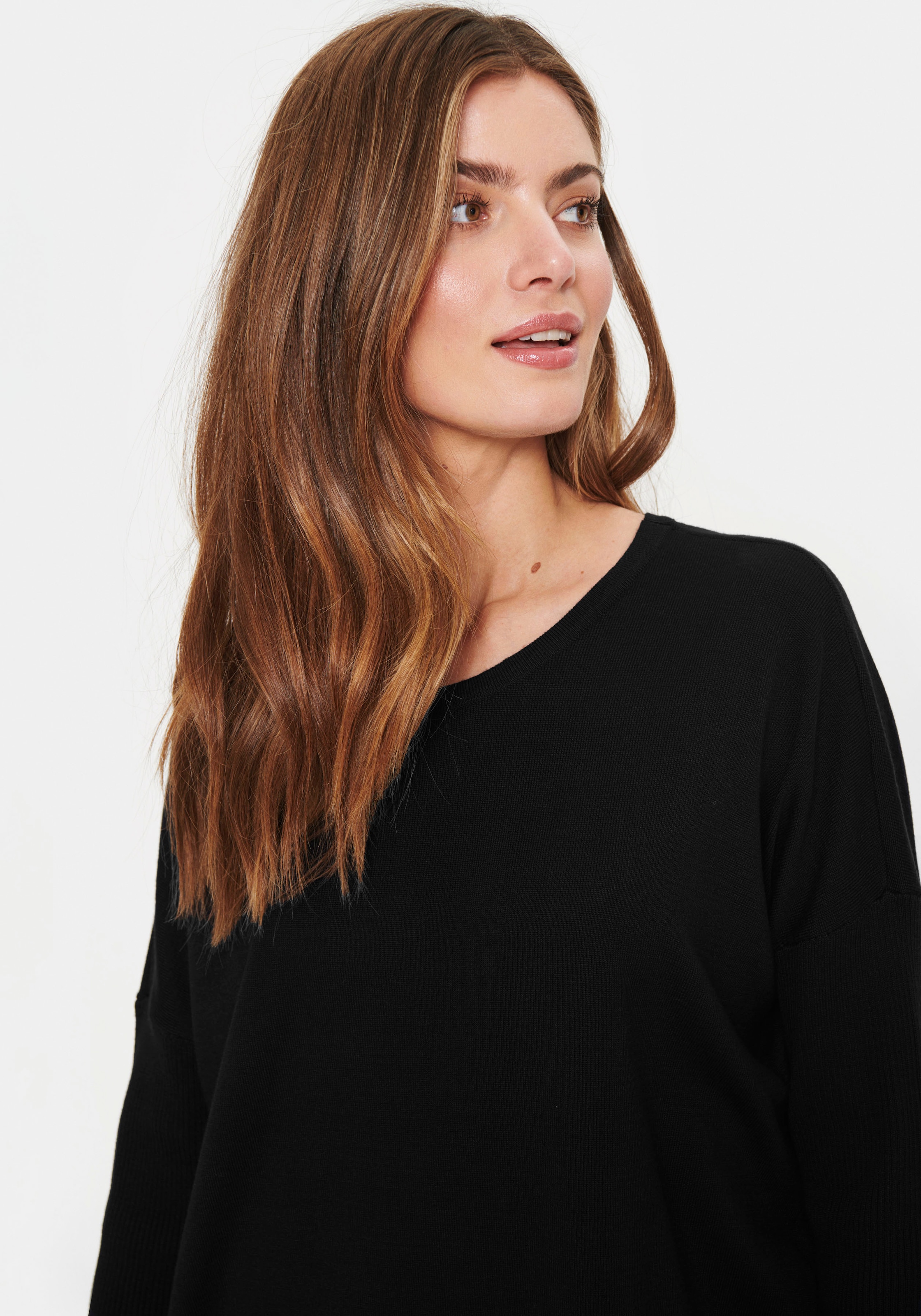 Saint Tropez Strickkleid »MilaSZ R-N  Dress« mit 3/4 Ärmel