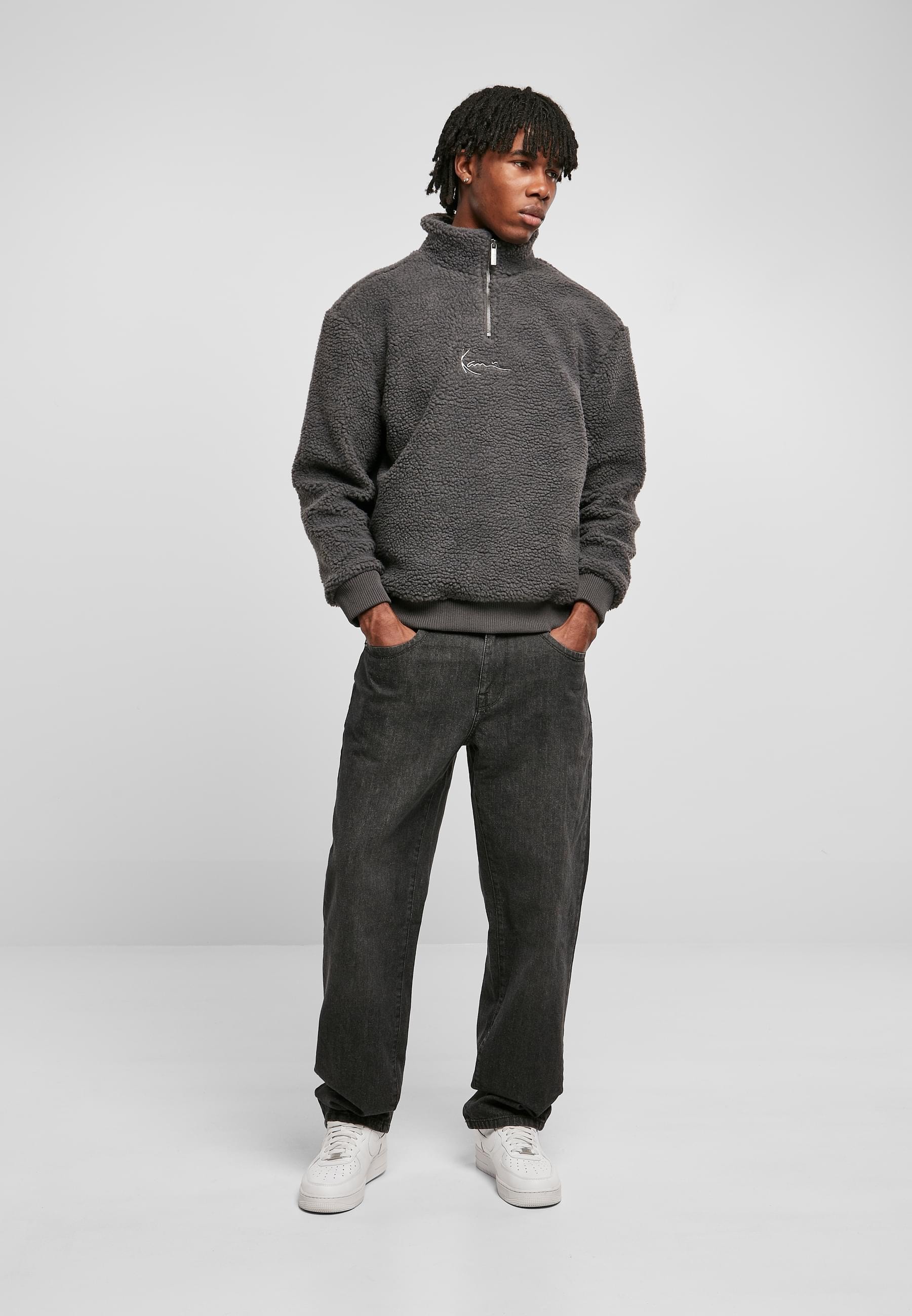 Karl Kani Sweatjacke »Karl Kani Herren KM223-058-1 Metal Signature Teddy Troyer« 1 Stk. tlg.