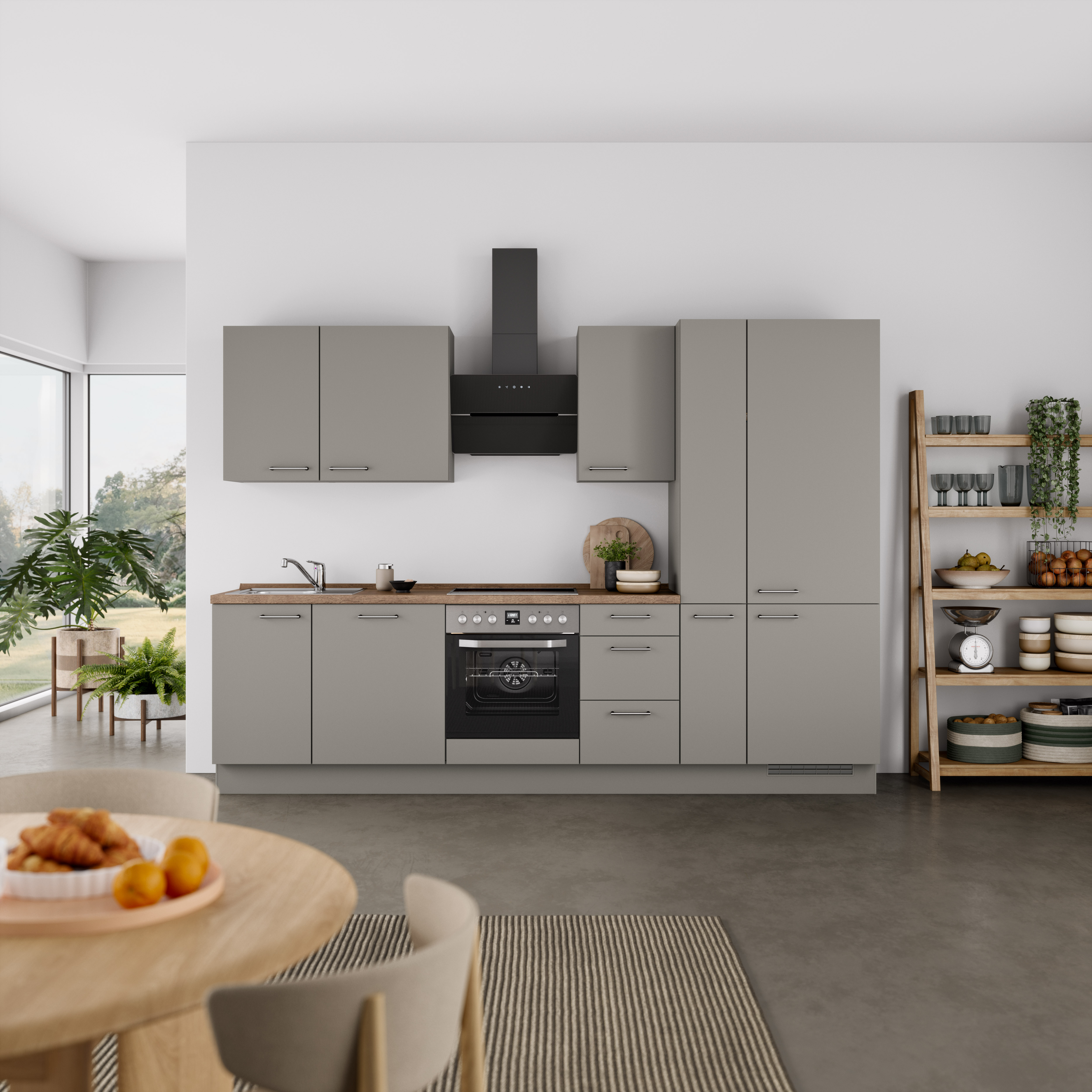 nobilia® Küchenzeile »"Laser II", Ausrichtung wählbar, Breite 300 cm« vormo günstig online kaufen