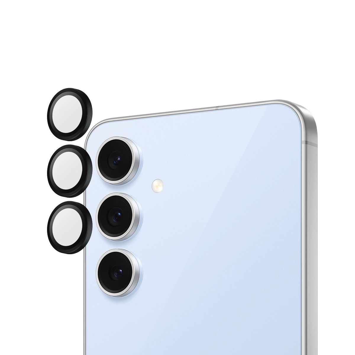 CARE by PanzerGlass Kameraschutzglas »Hoops Camera Lens Protection« für Samsung Galaxy S23 FE Kameraschutz, Schutzfolie, Linsenschutz, kratz- & stoßfest