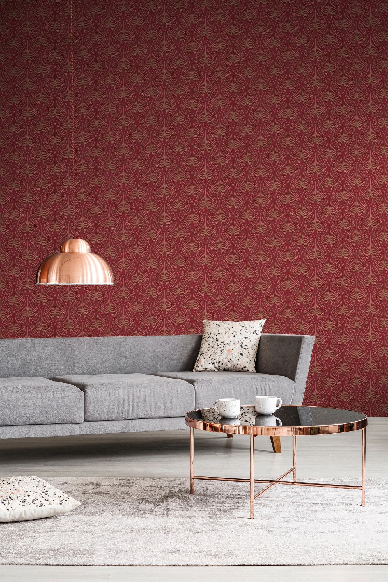 living walls Vliestapete »New Walls 50's Glam Art Deco Optik«, Barock-ornamental-gemustert, Tapete Art Deco Tapeten Wohnzimmer Schlafzimmer Küche Flur Design Büro