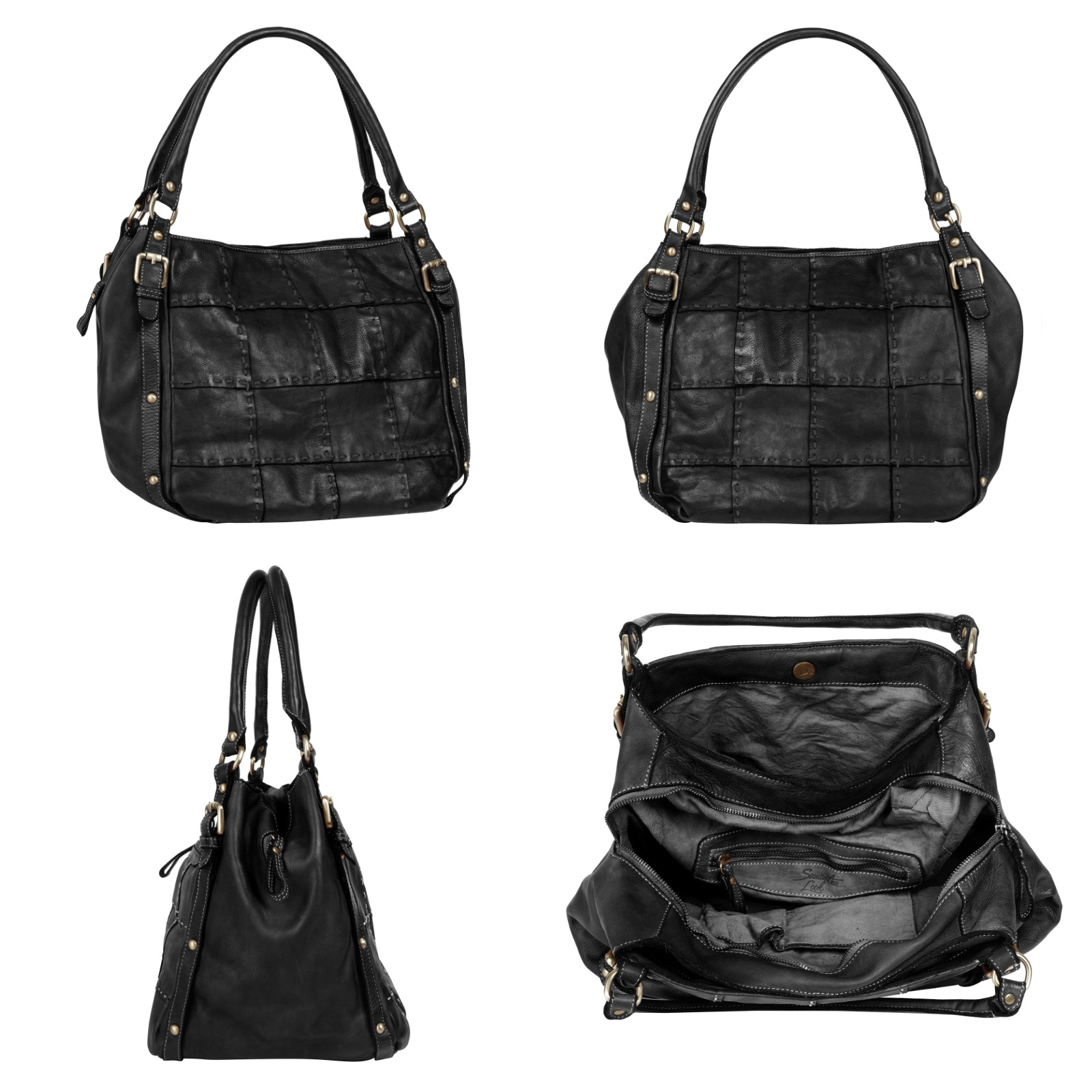 Samantha Look Shopper echt Leder, Made in Italy