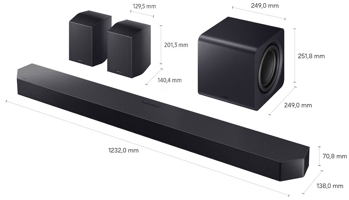 Samsung Soundbar »HW-Q995GH« 11.1.4 (Bluetooth | WLAN (WiFi) Bassregelung | Lautstärkeregelung | Nacht Modus | Pairing )