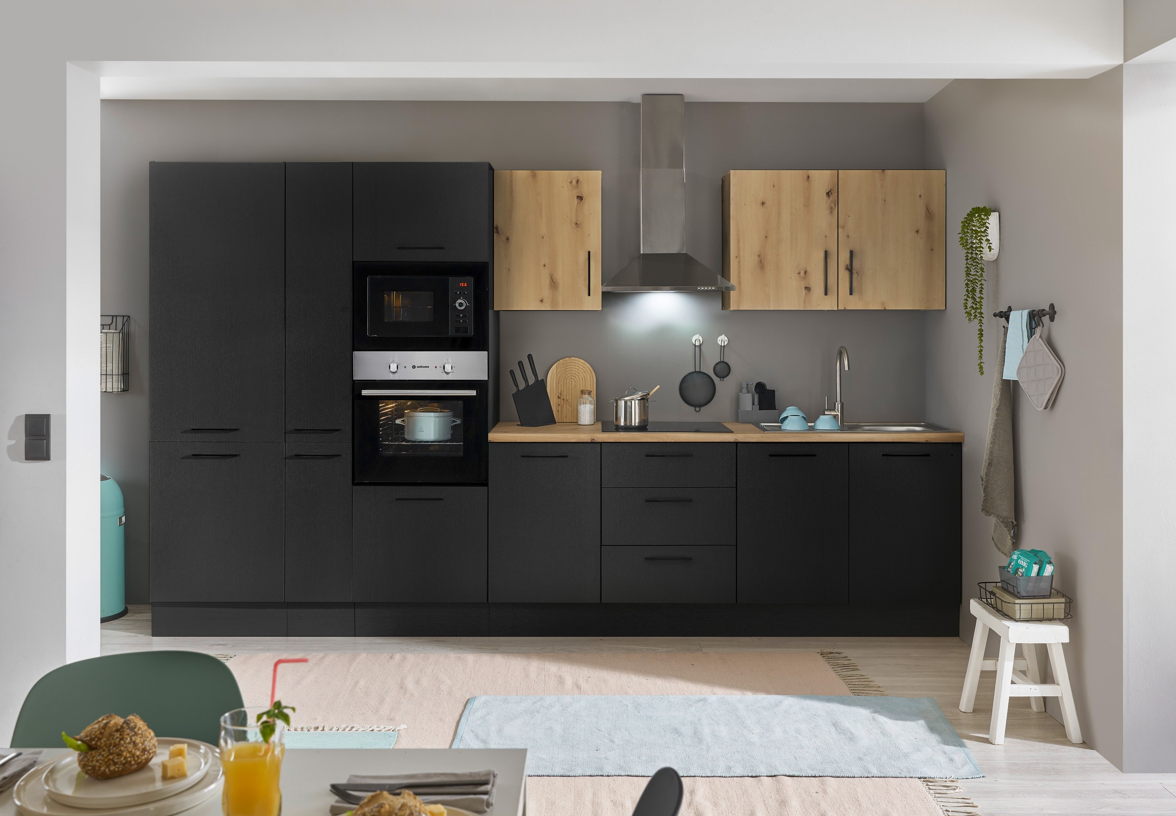 BASIC by Balculina Küchenzeile »Turin«, Breite 360 cm, wahlweise mit E-Geräten