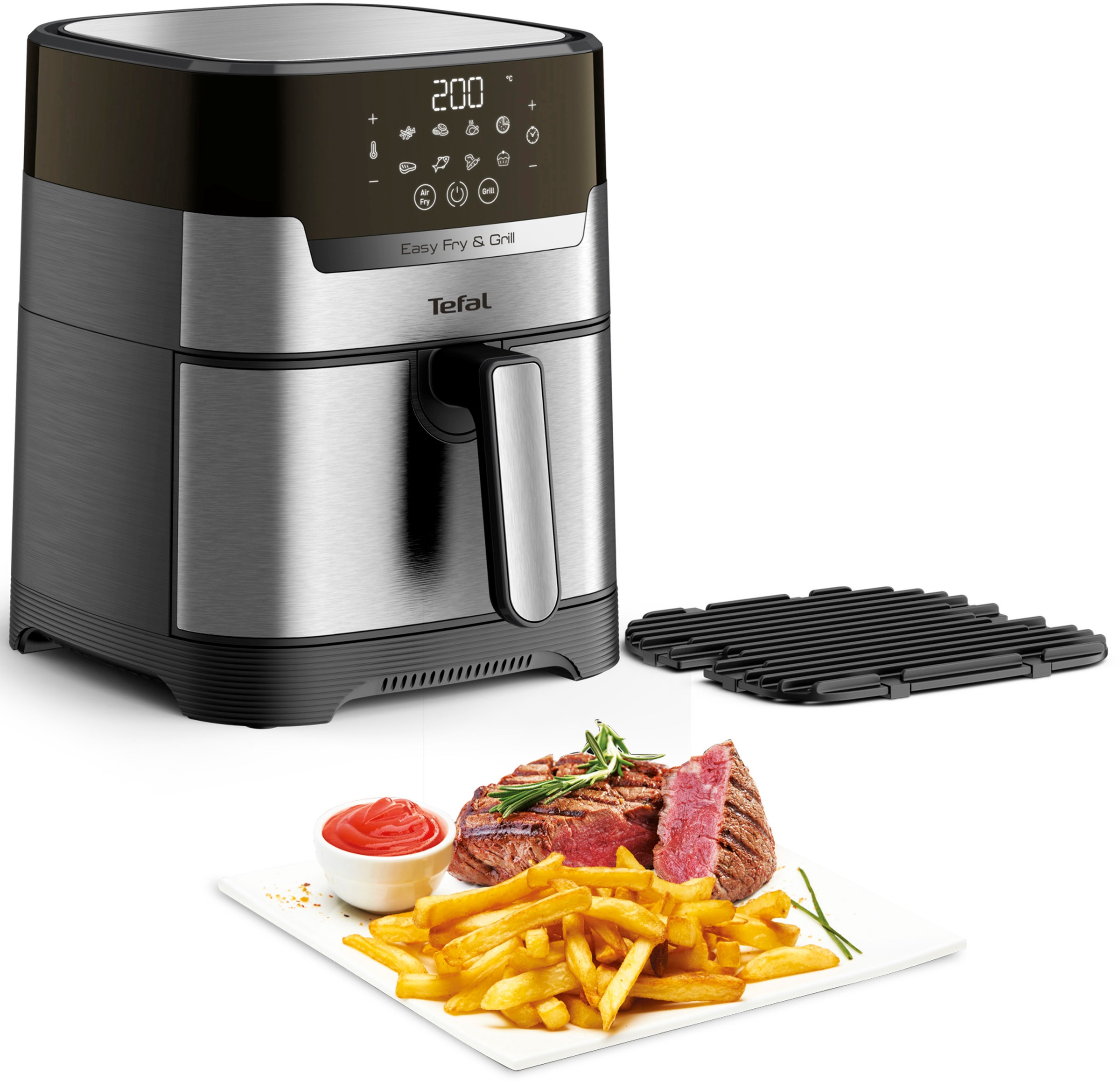 Tefal Fritteuse »EY505D Easy Fry & Grill Deluxe«, 1400 W, Heißluftfritteuse günstig online kaufen