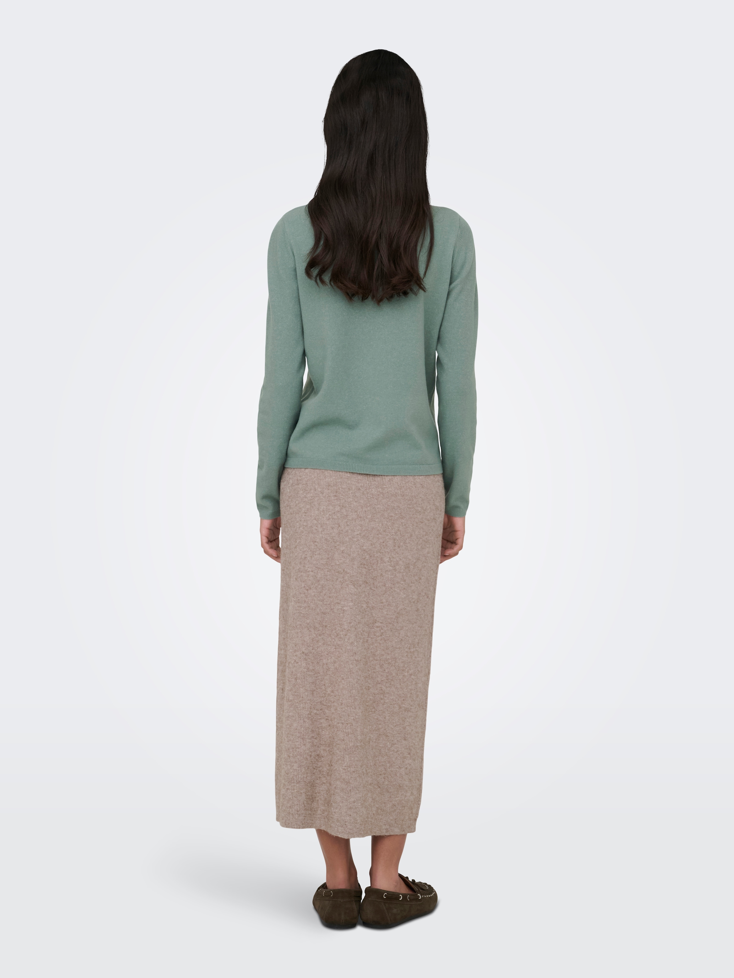 ONLY Strickpullover »ONLLOYAL LS ONECK KNT NOOS« Materialmix