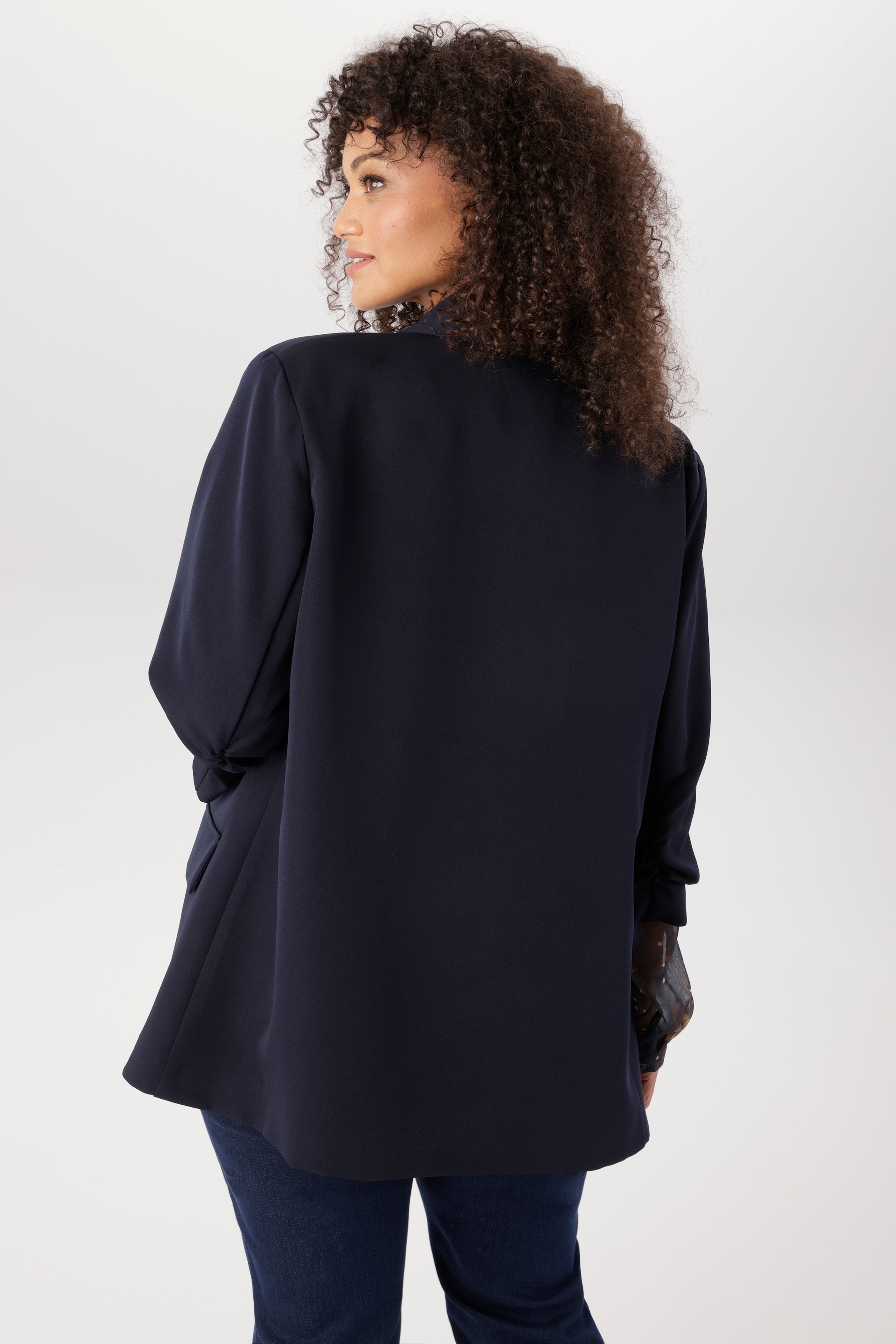 Aniston PLUS Longblazer mit 3/4 langen, gerafften Ärmeln - NEUE KOLLEKTION